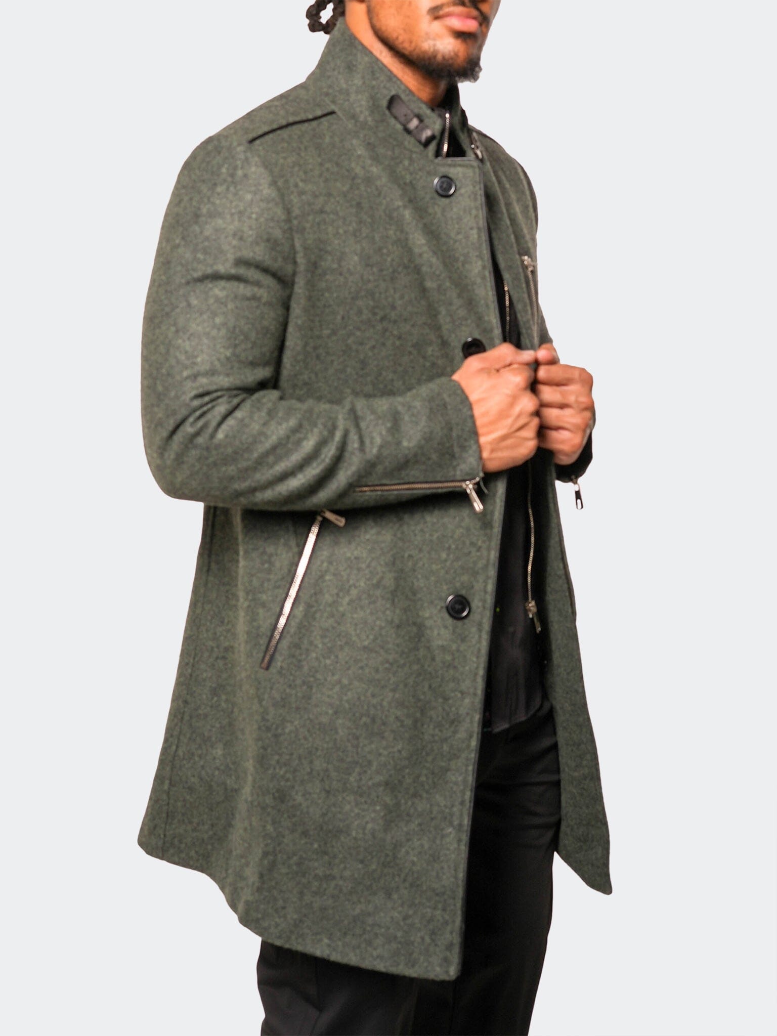 Captain Russian Green Peacoat – Maceoo