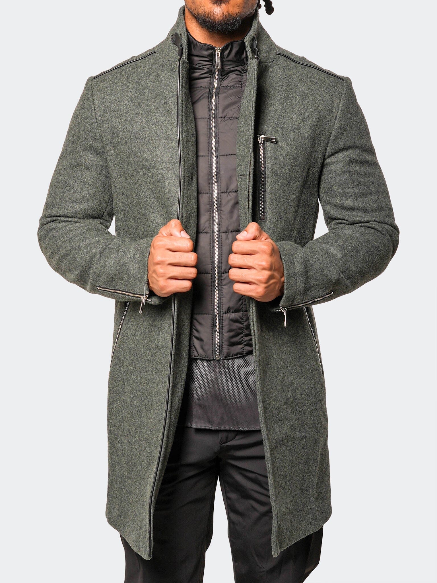 Captain Russian Green Peacoat