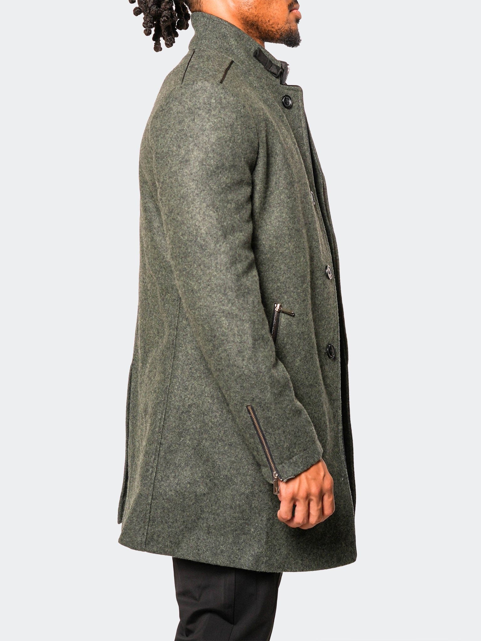 Captain Russian Green Peacoat