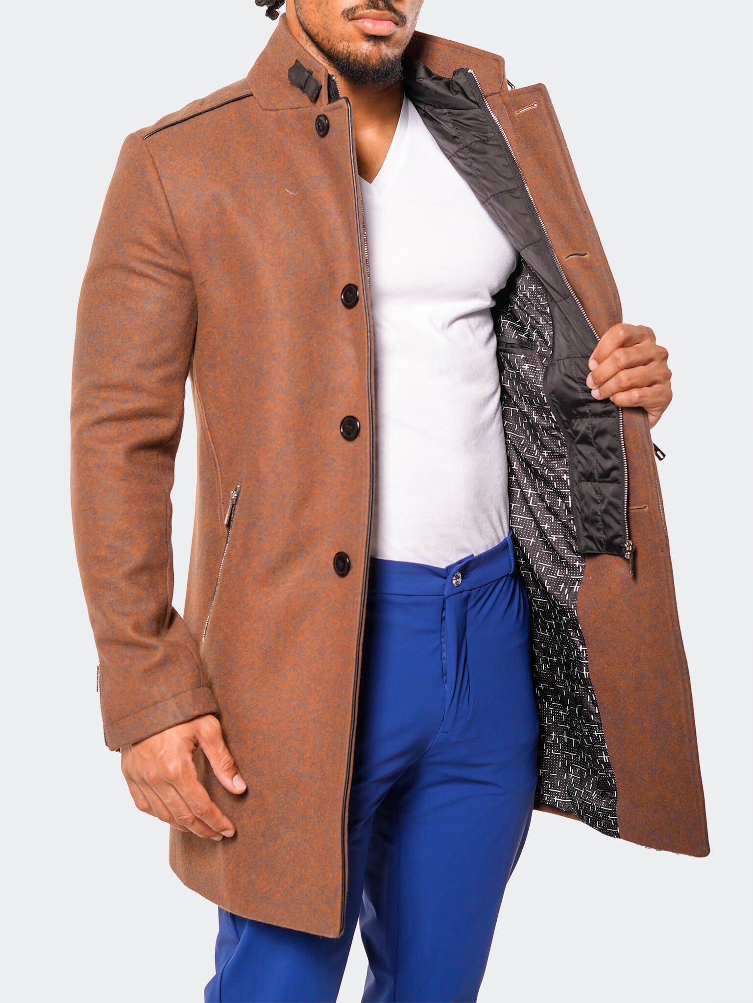 Captain Terracotta Peacoat – Maceoo