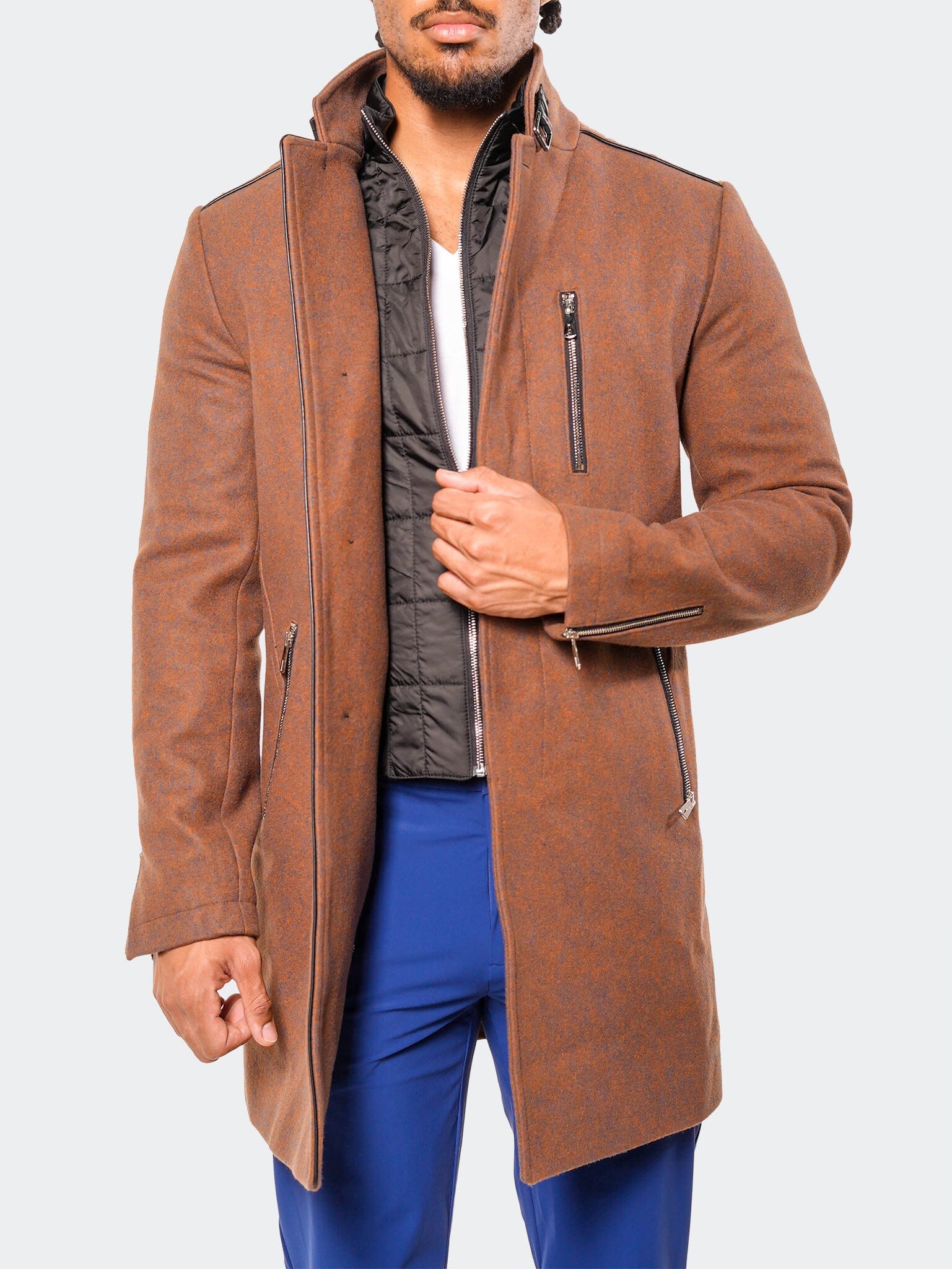 Captain Terracotta Peacoat – Maceoo