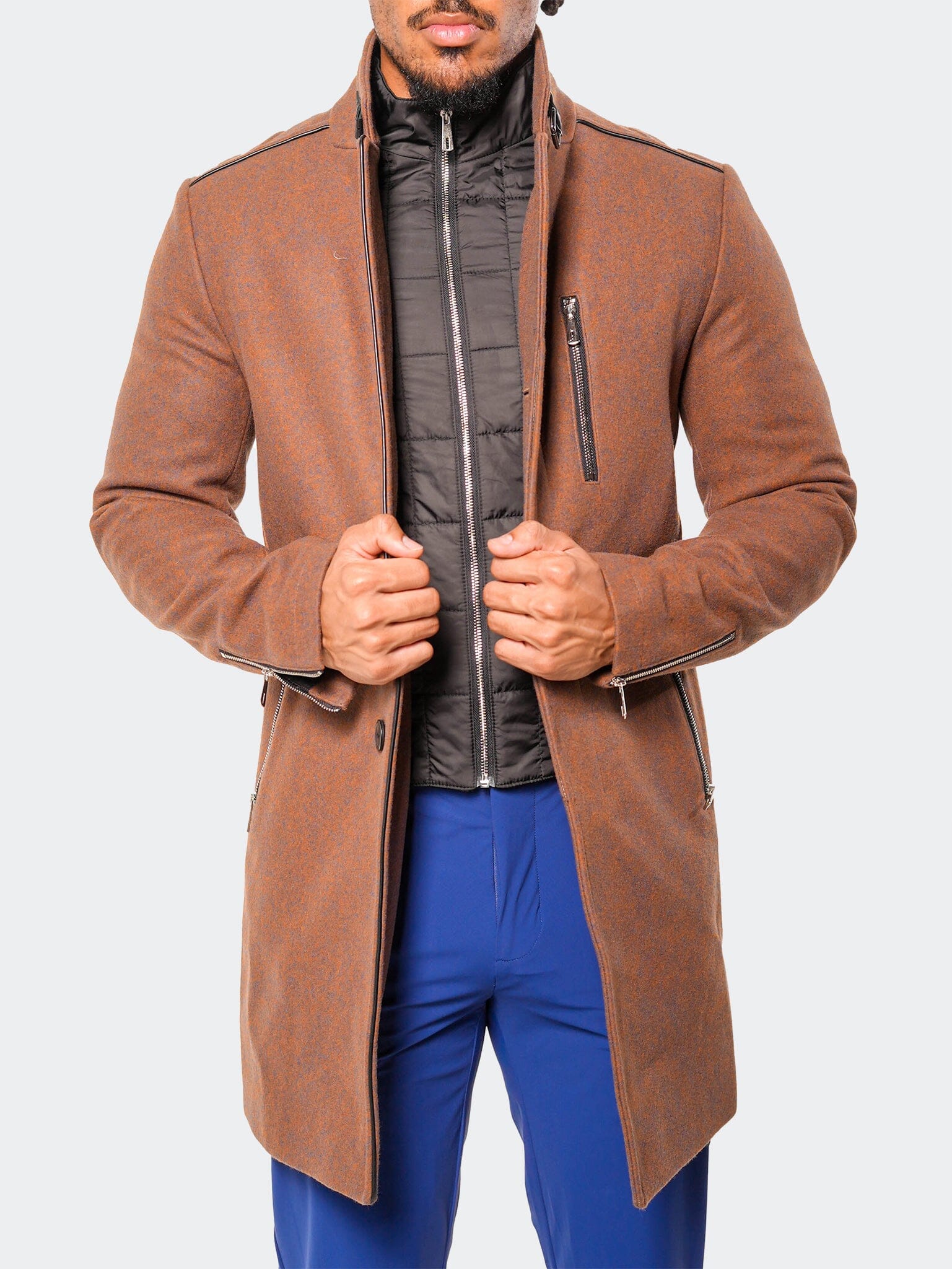Captain Terracotta Peacoat – Maceoo