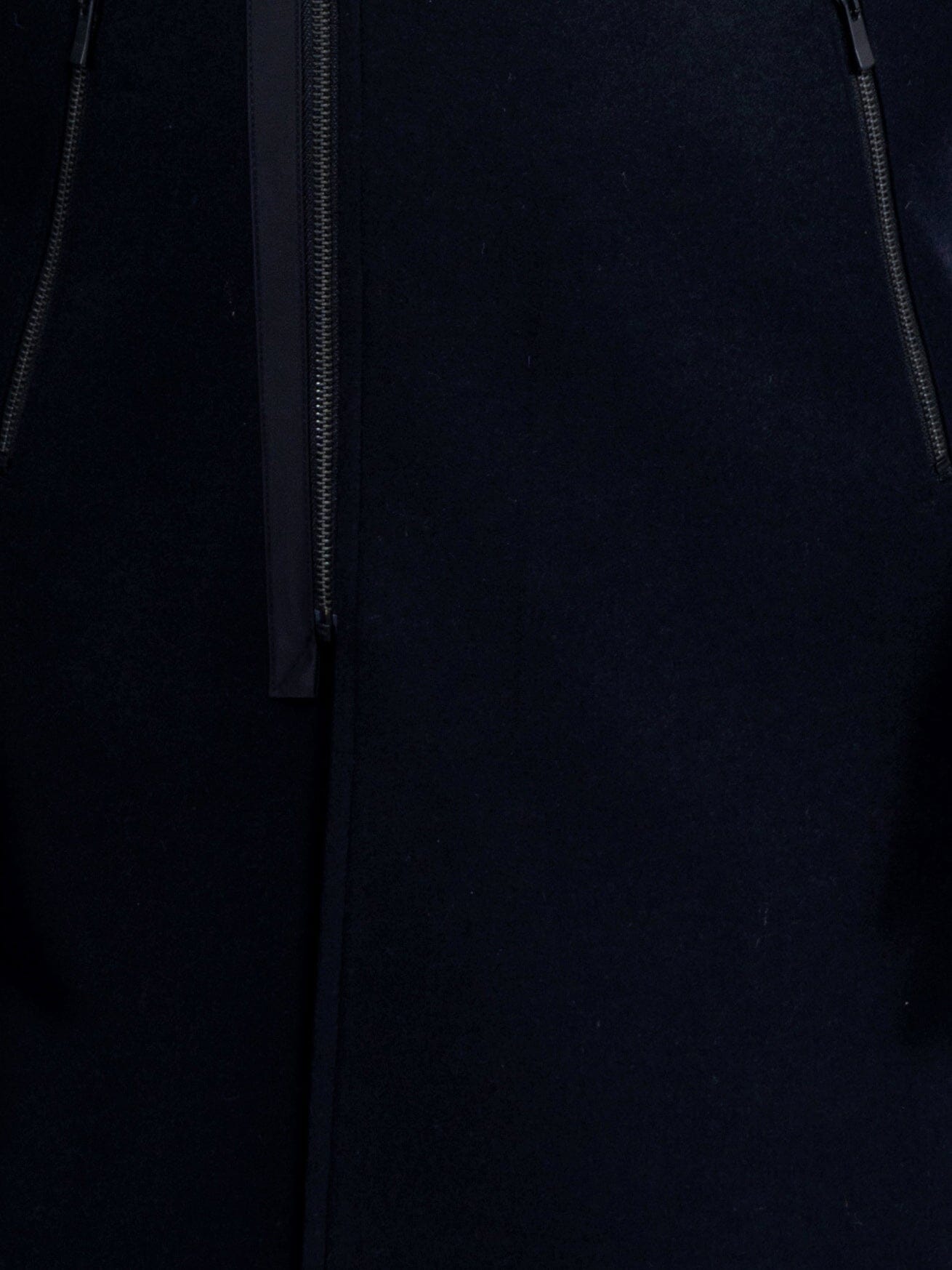 ZipFurred Black Peacoat Jacket