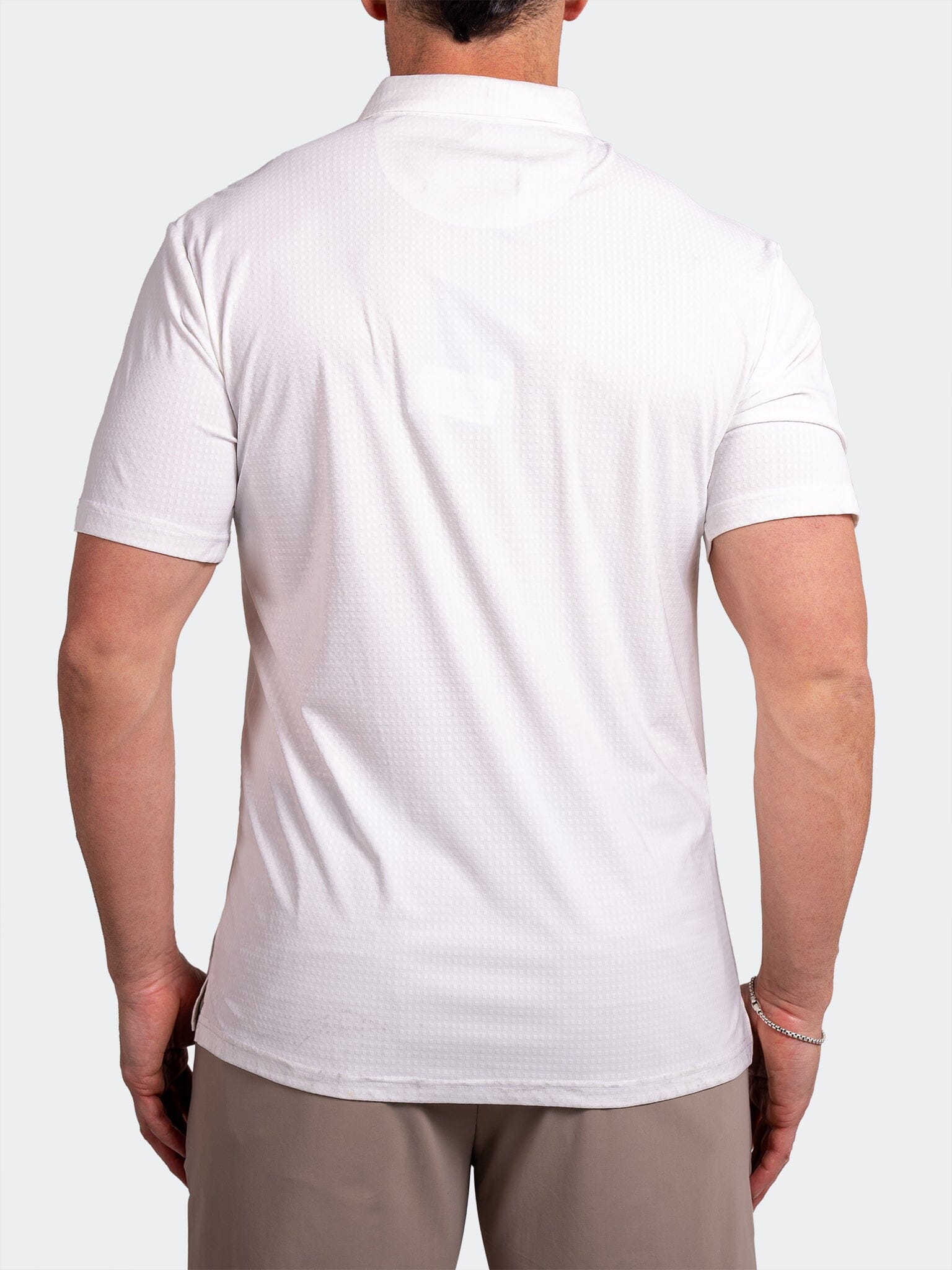 Ascension Textured White Polo