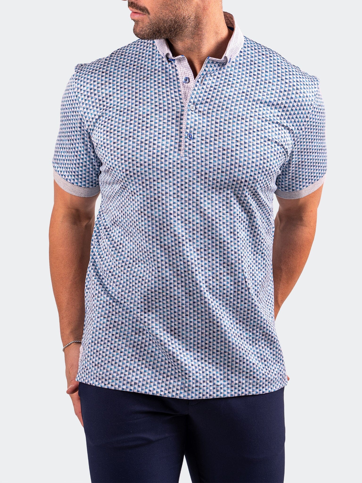 Collar Cubic Blue Polo
