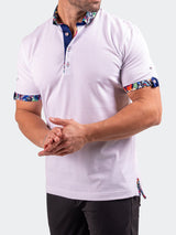 Polo CollarSolidCotton White View-2