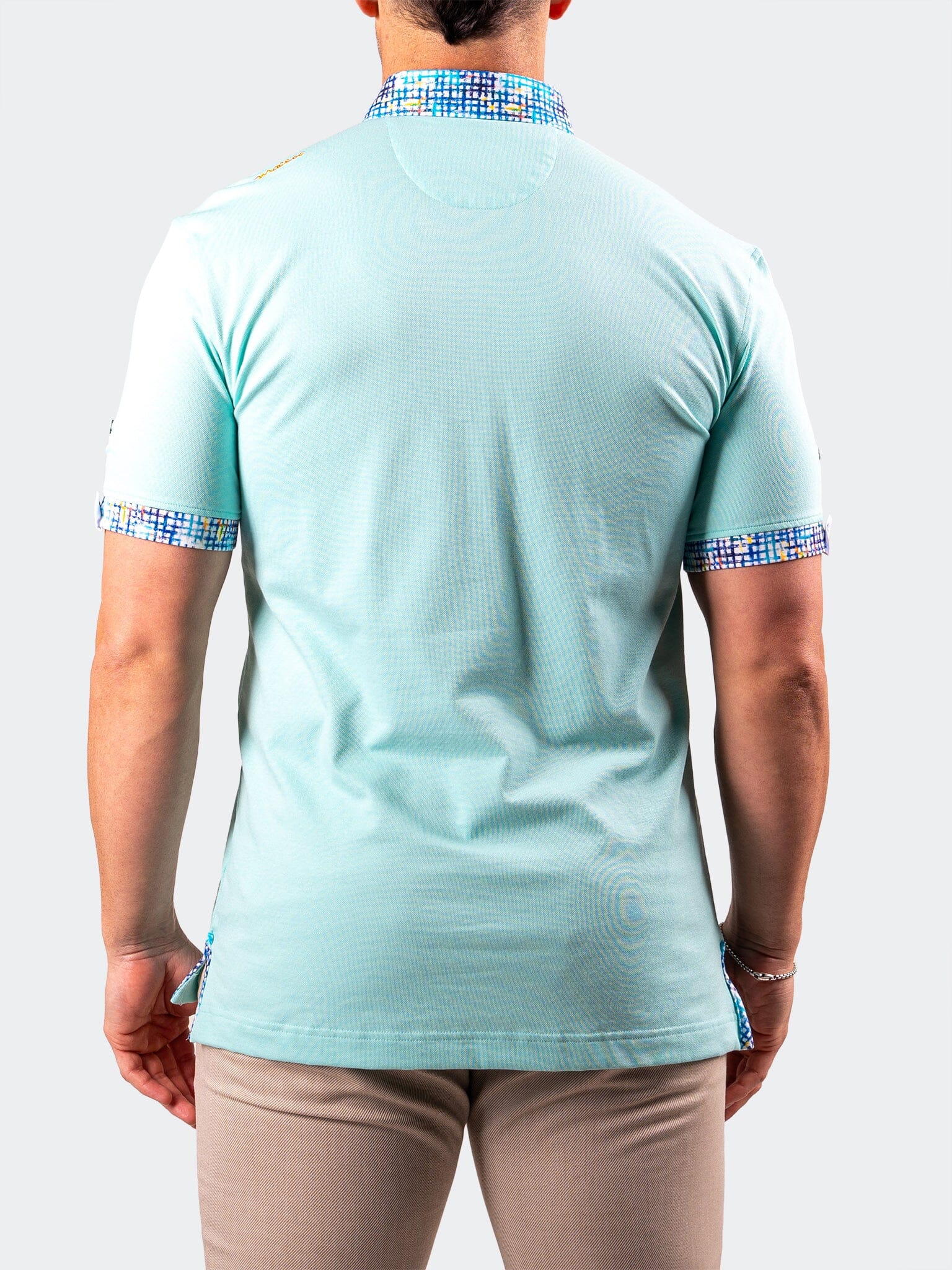Polo CollarSolidPastel Green