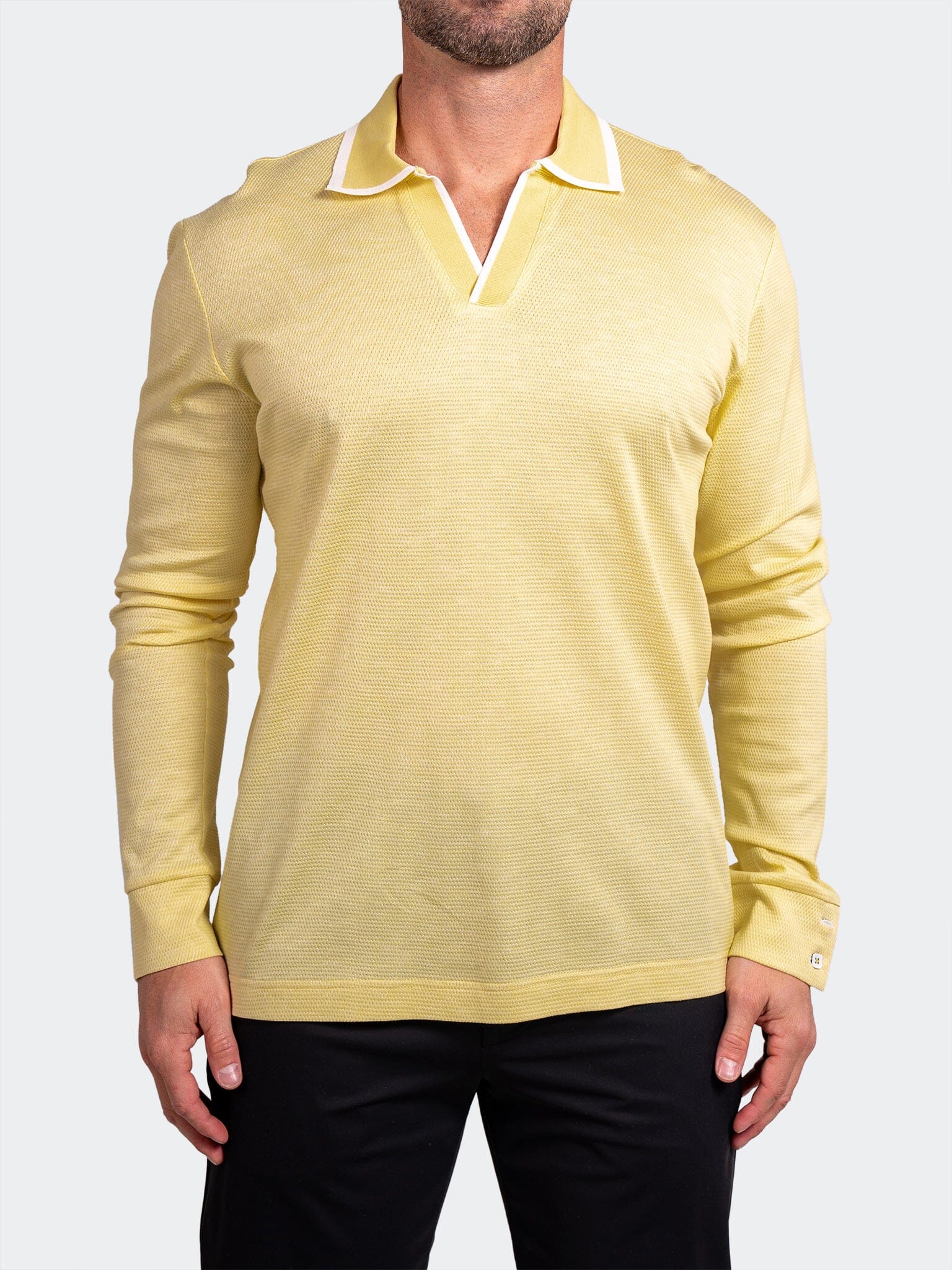 Knit Ascension Yellow Polo