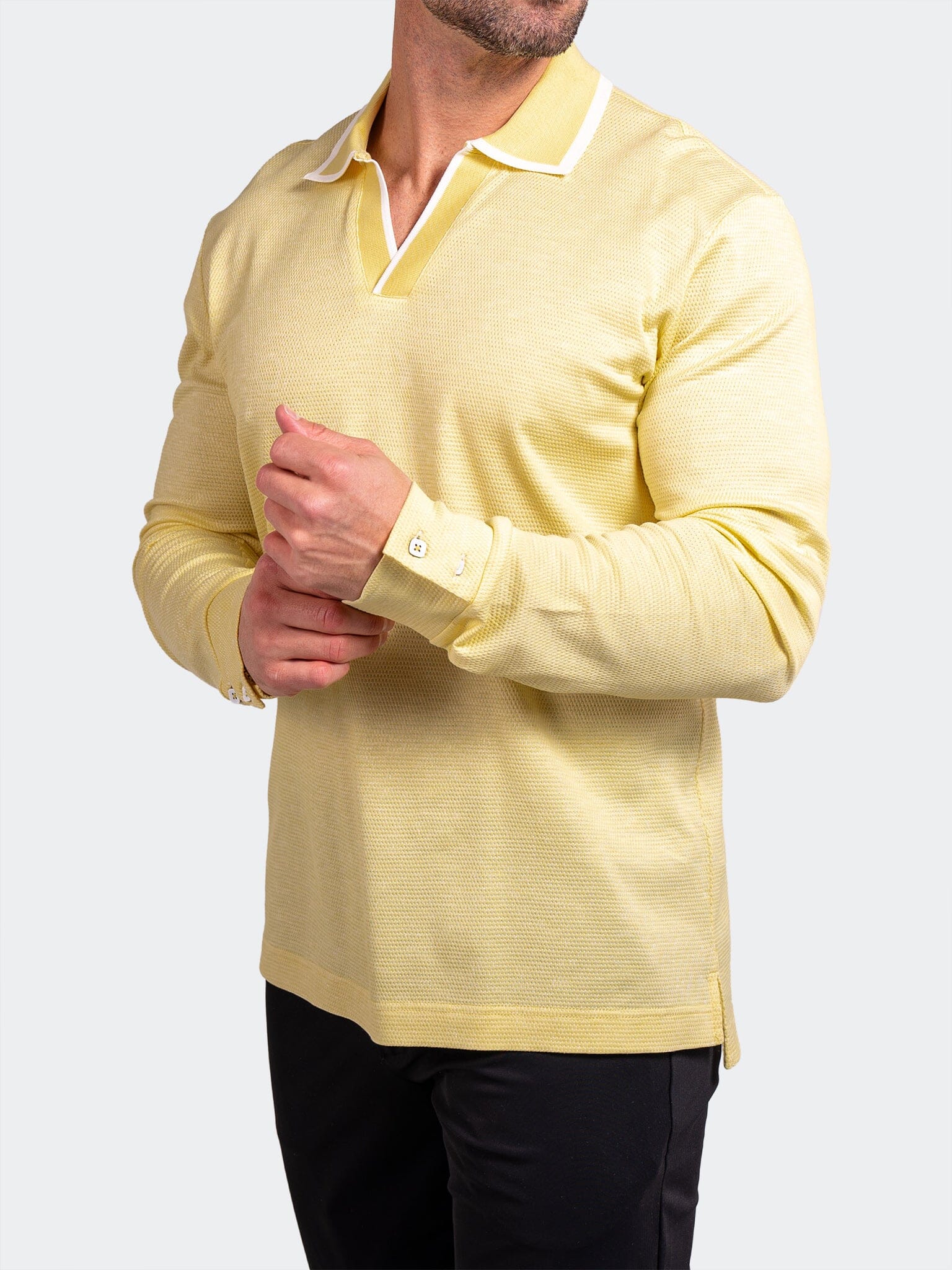 Knit Ascension Yellow Polo