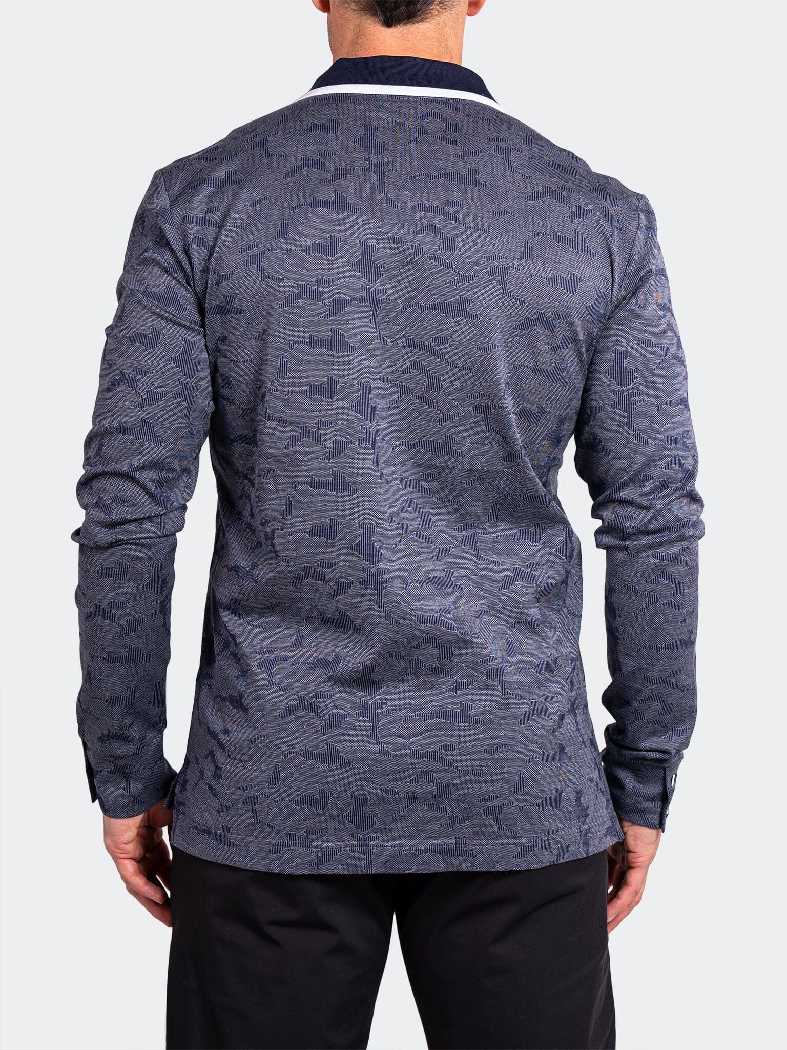 Knit Ascension Blue Camo Polo