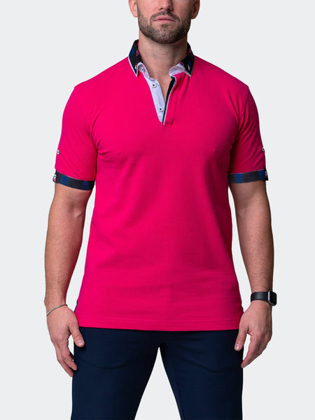 Mozart Solid Skull Fuchsia Polo – Maceoo