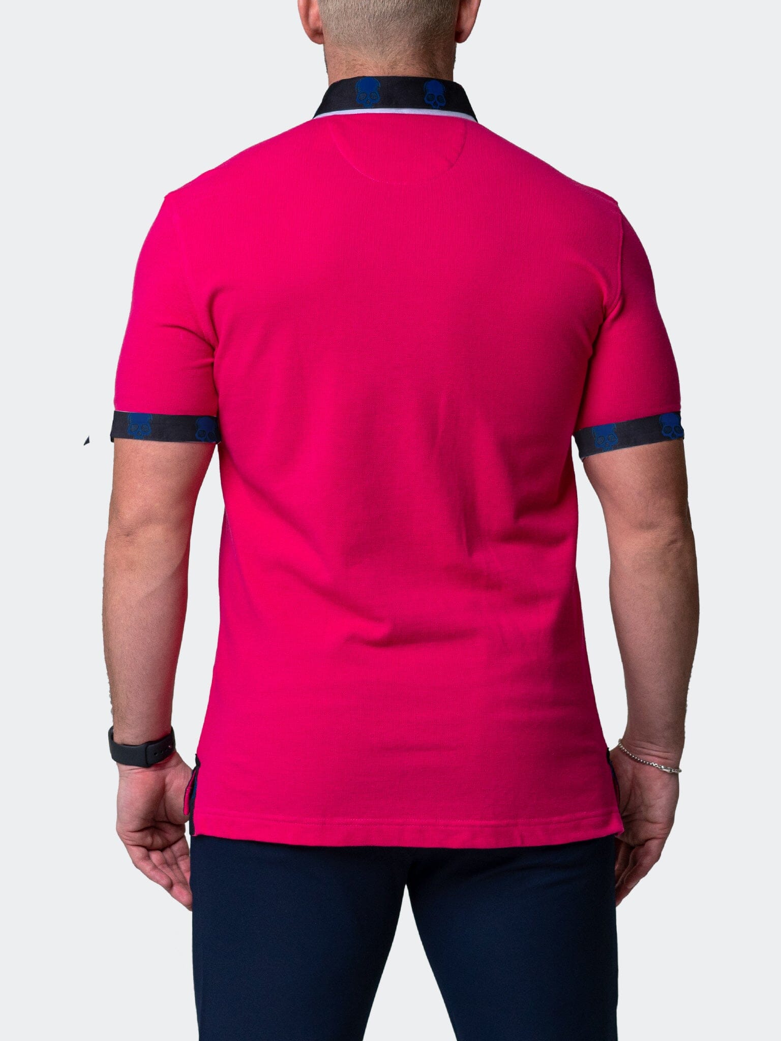 Mozart Solid Skull Fuchsia Polo