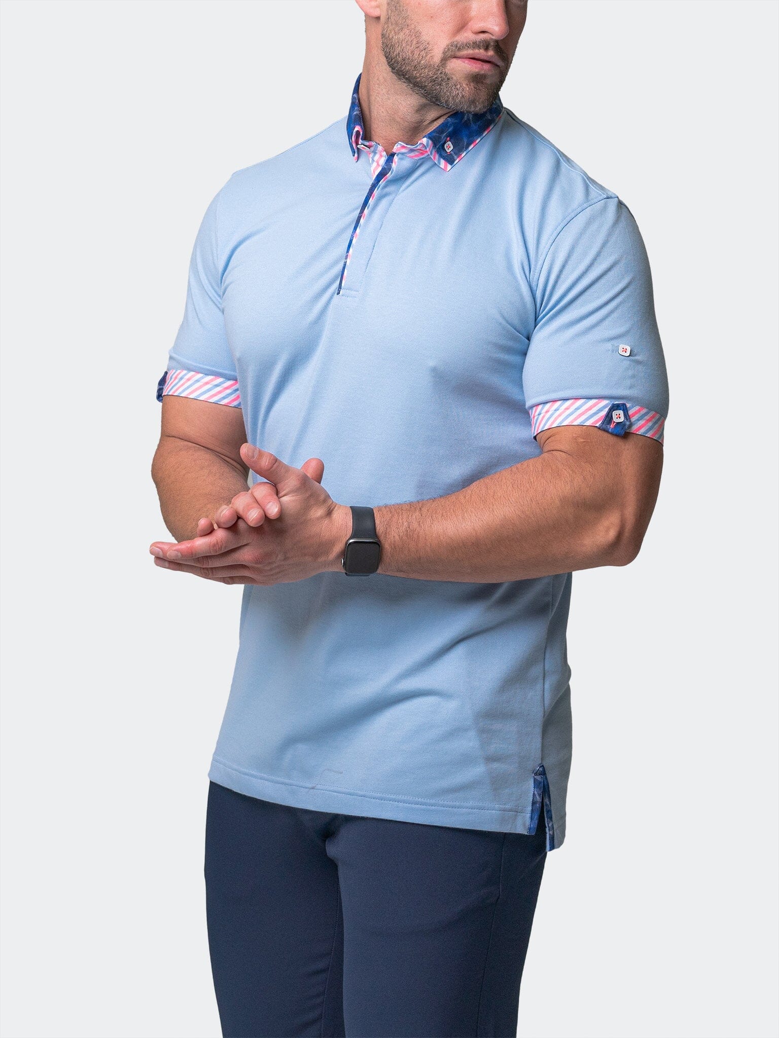 Mozart Waves Light Blue Polo