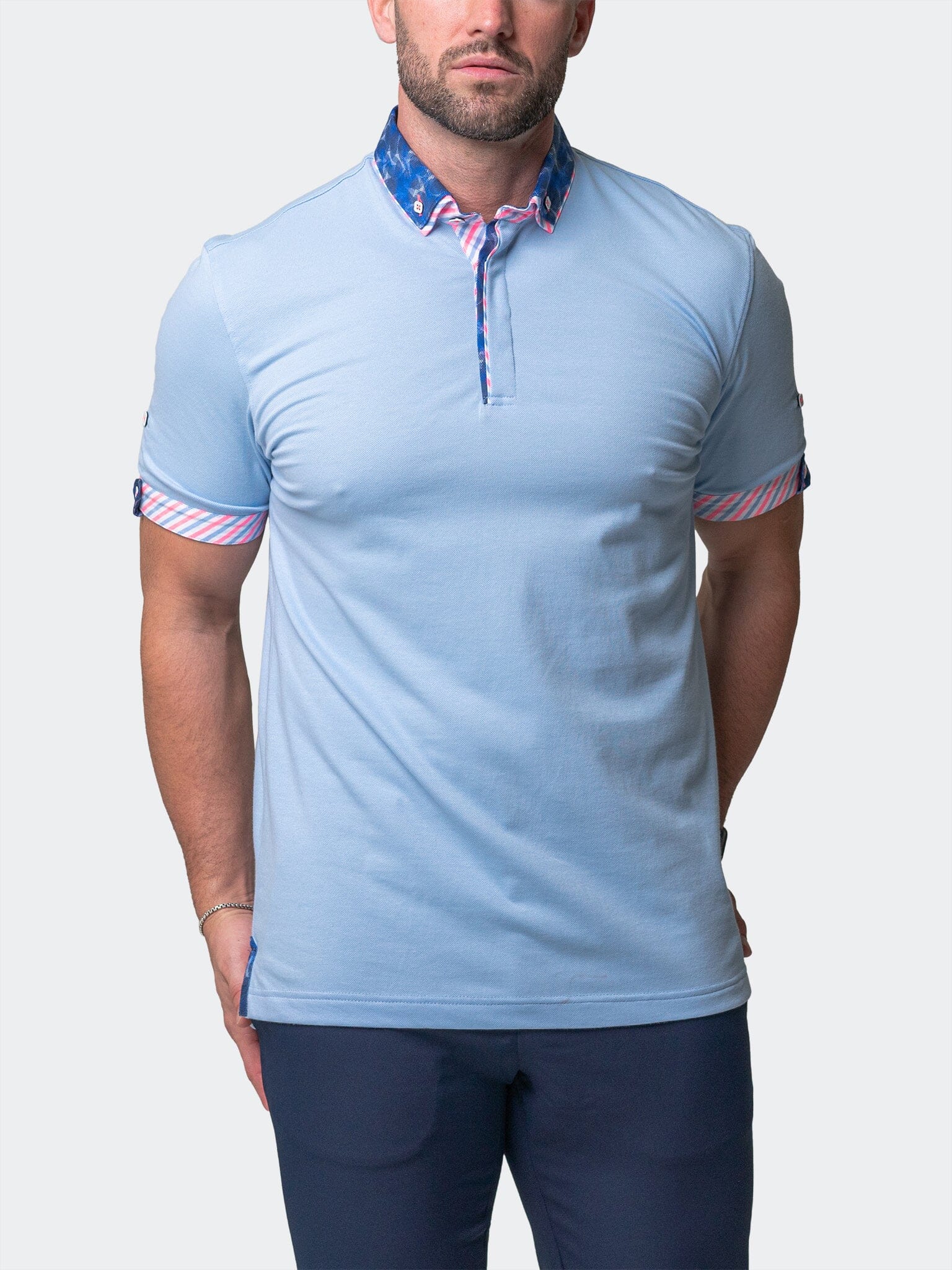 Mozart Waves Light Blue Polo