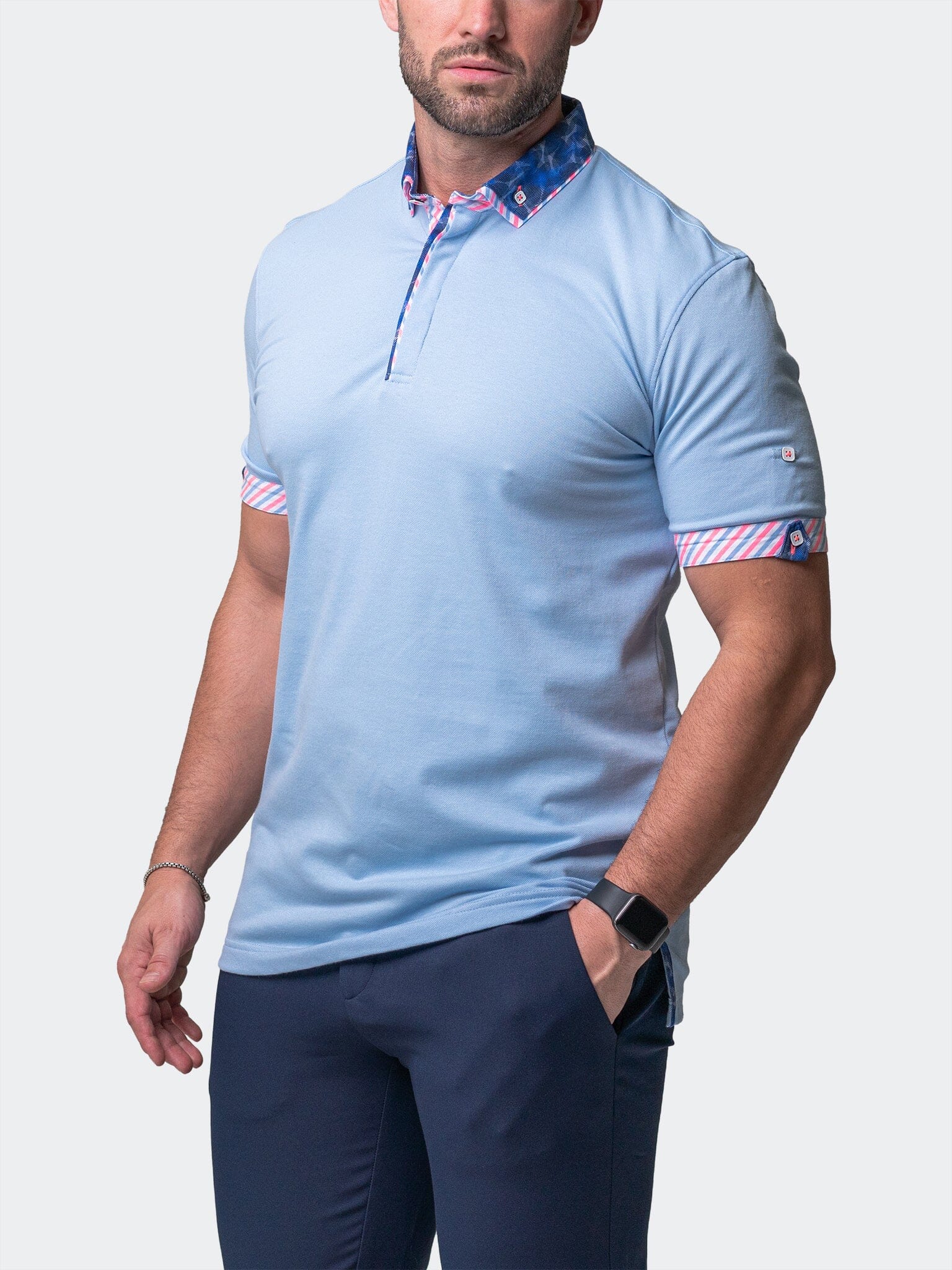 Mozart Waves Light Blue Polo