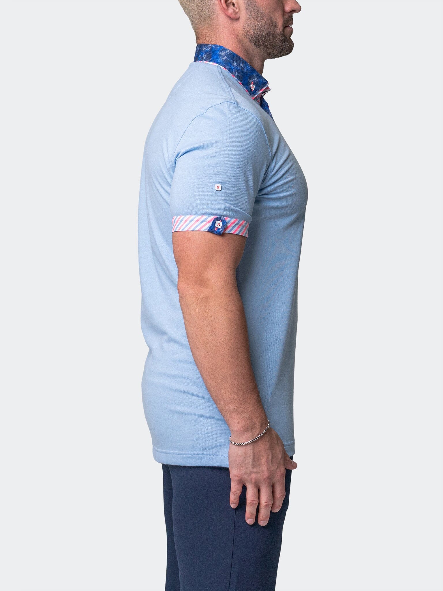 Mozart Waves Light Blue Polo