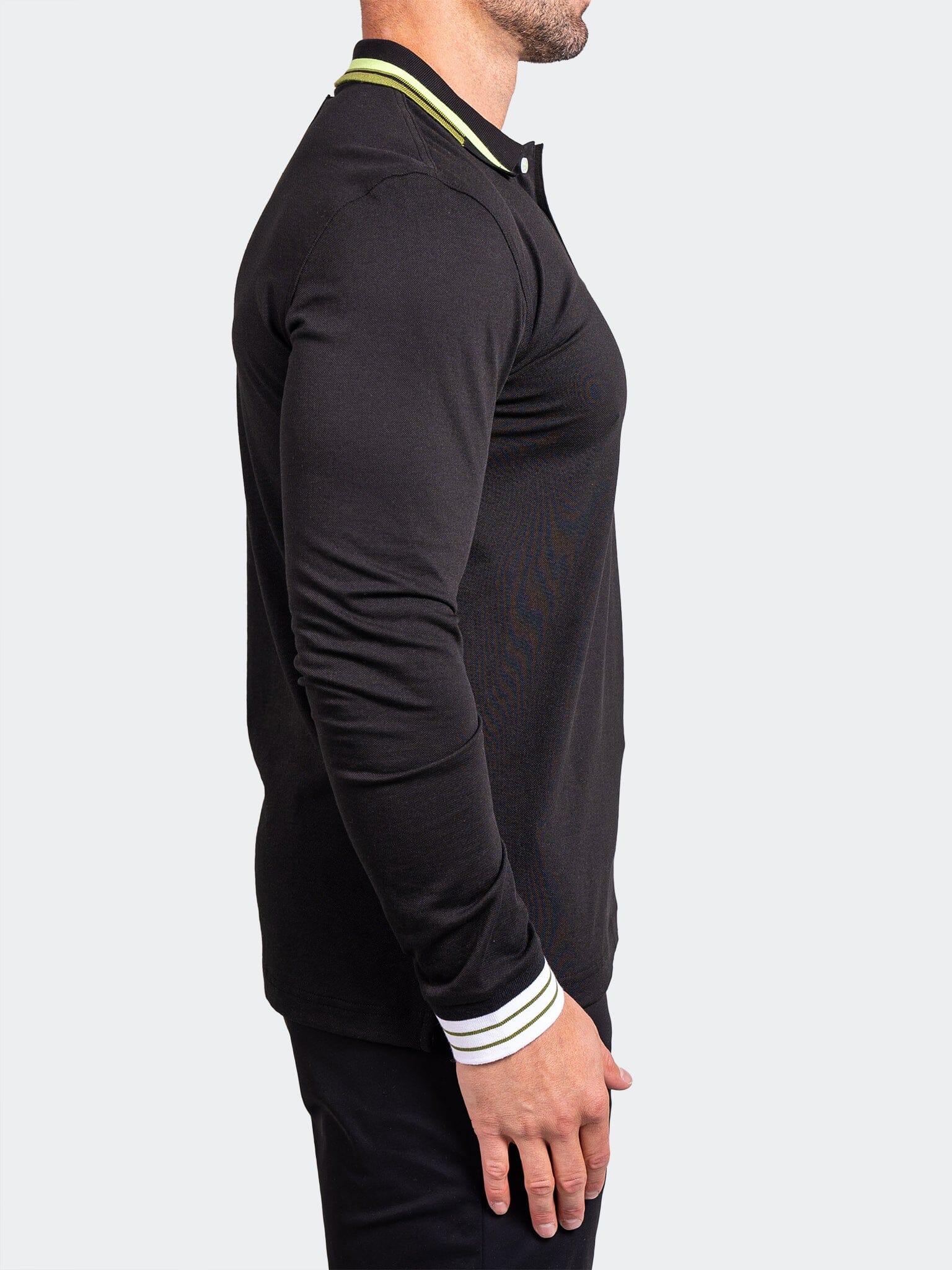 Ascension Black Long Sleeve Polo
