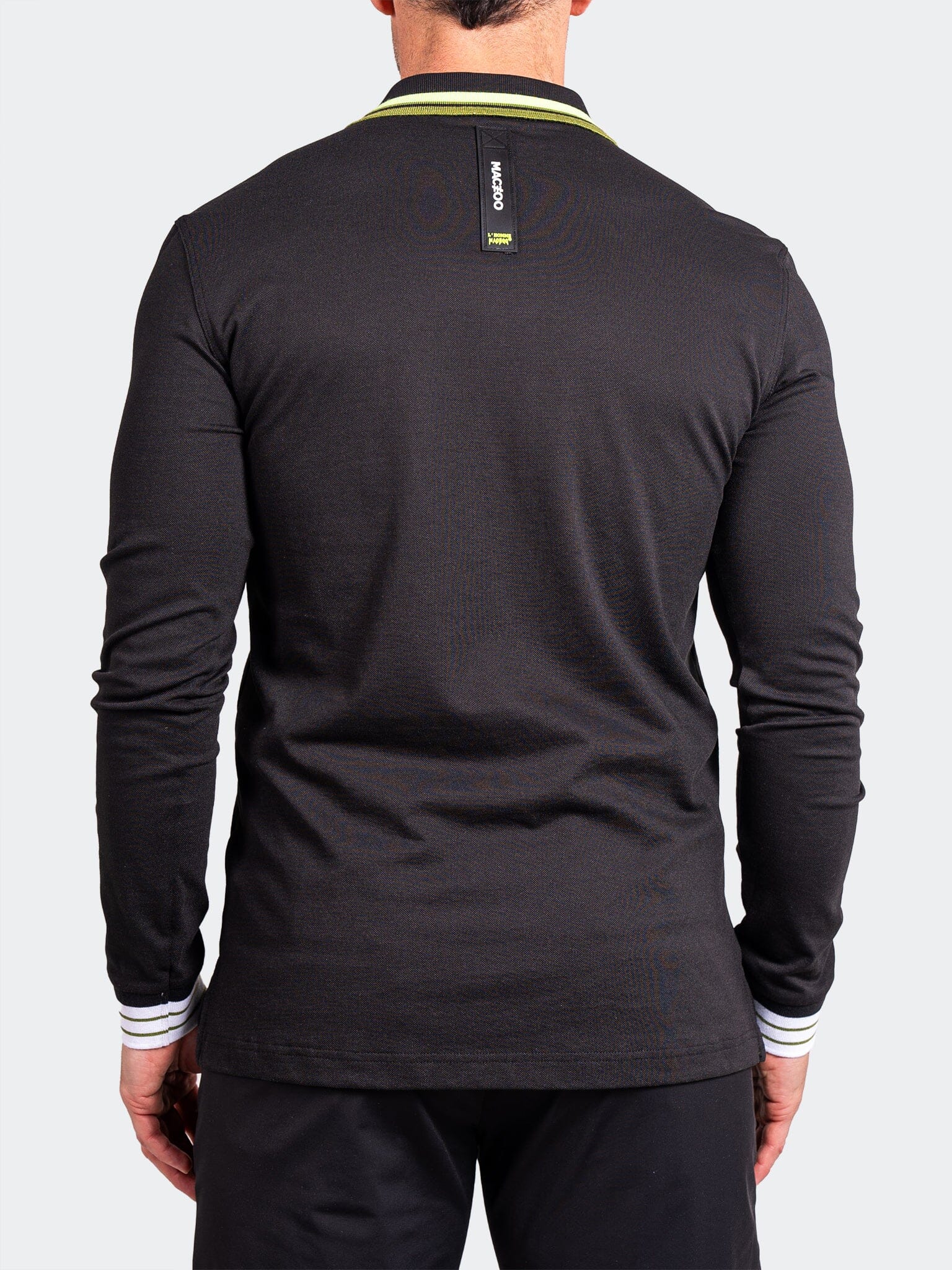 Ascension Black Long Sleeve Polo