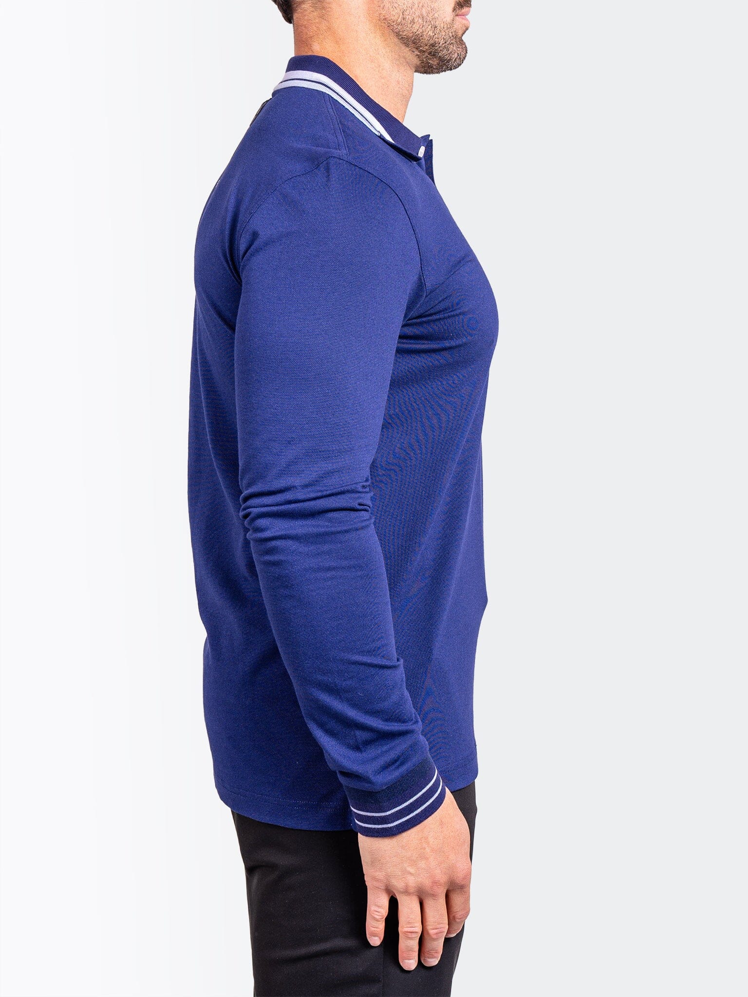 Ascension Blue Long Sleeve Polo