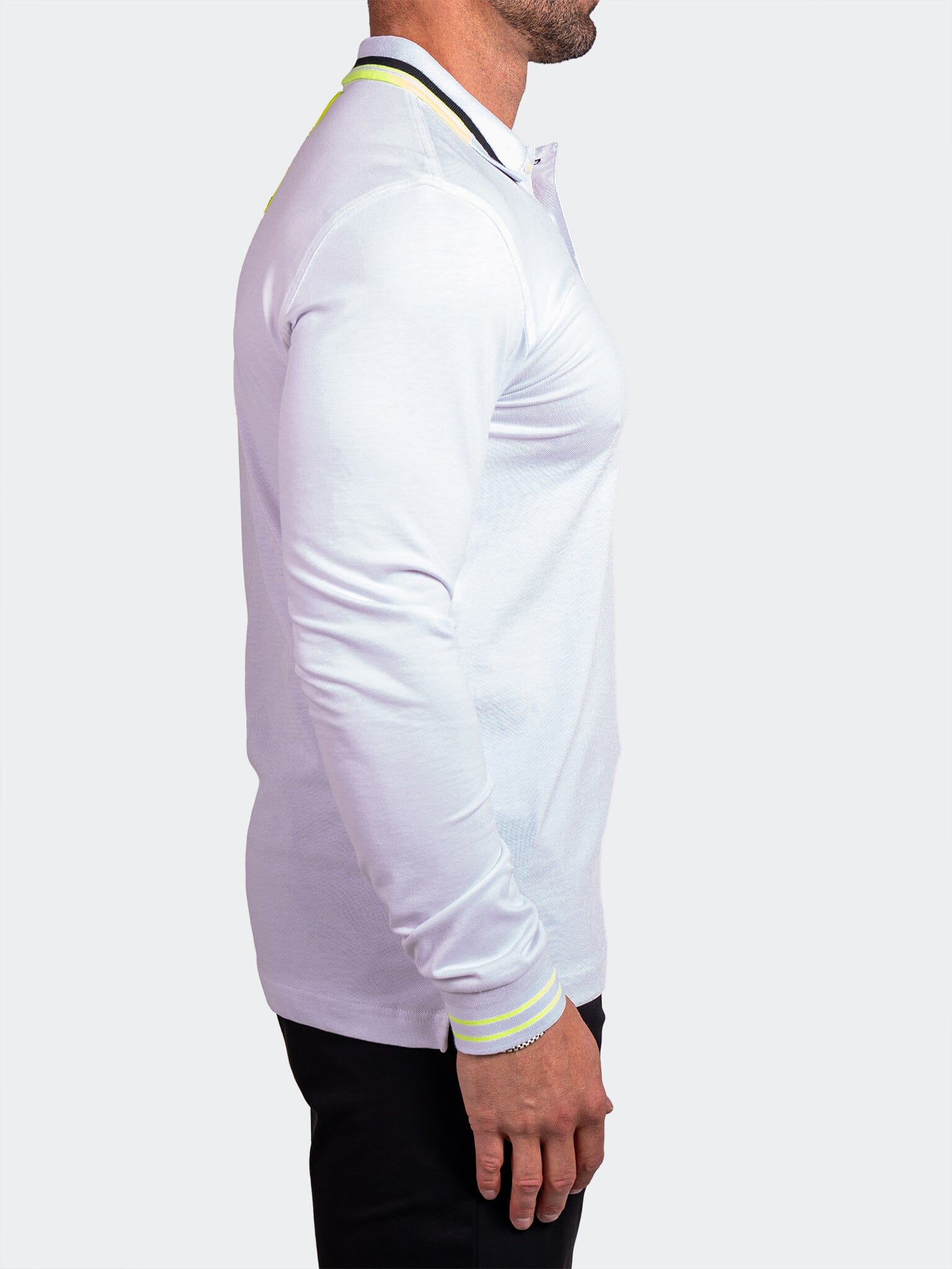 Ascension White Long Sleeve Polo