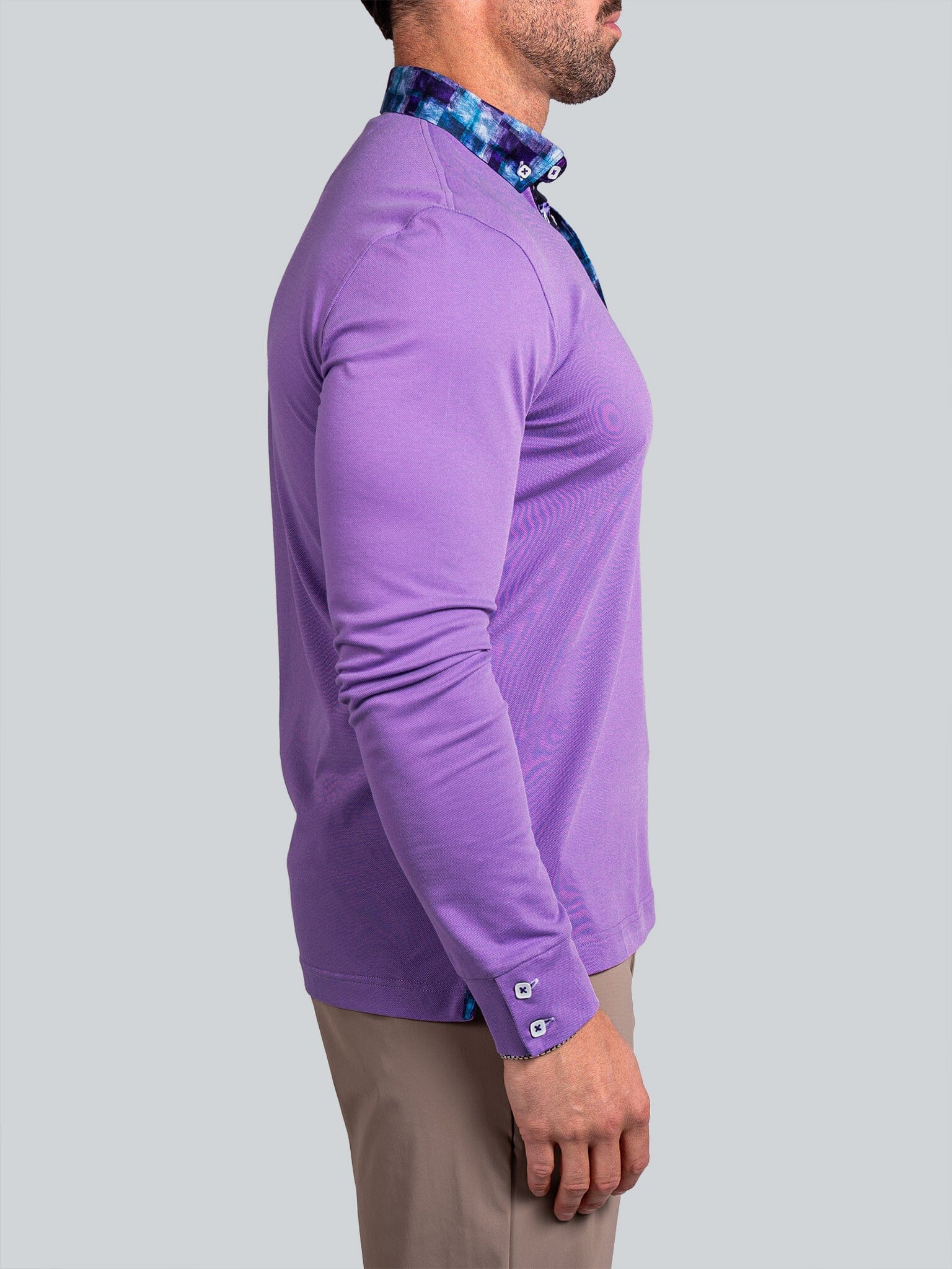 Newton Ascension Purple Long Sleeve Polo