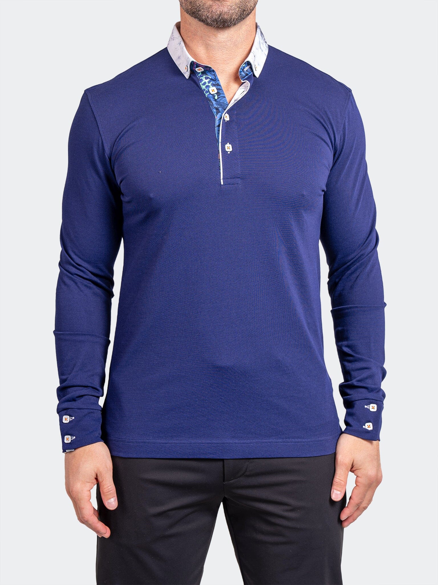 Newton Ascension Navy Long Sleeve Polo