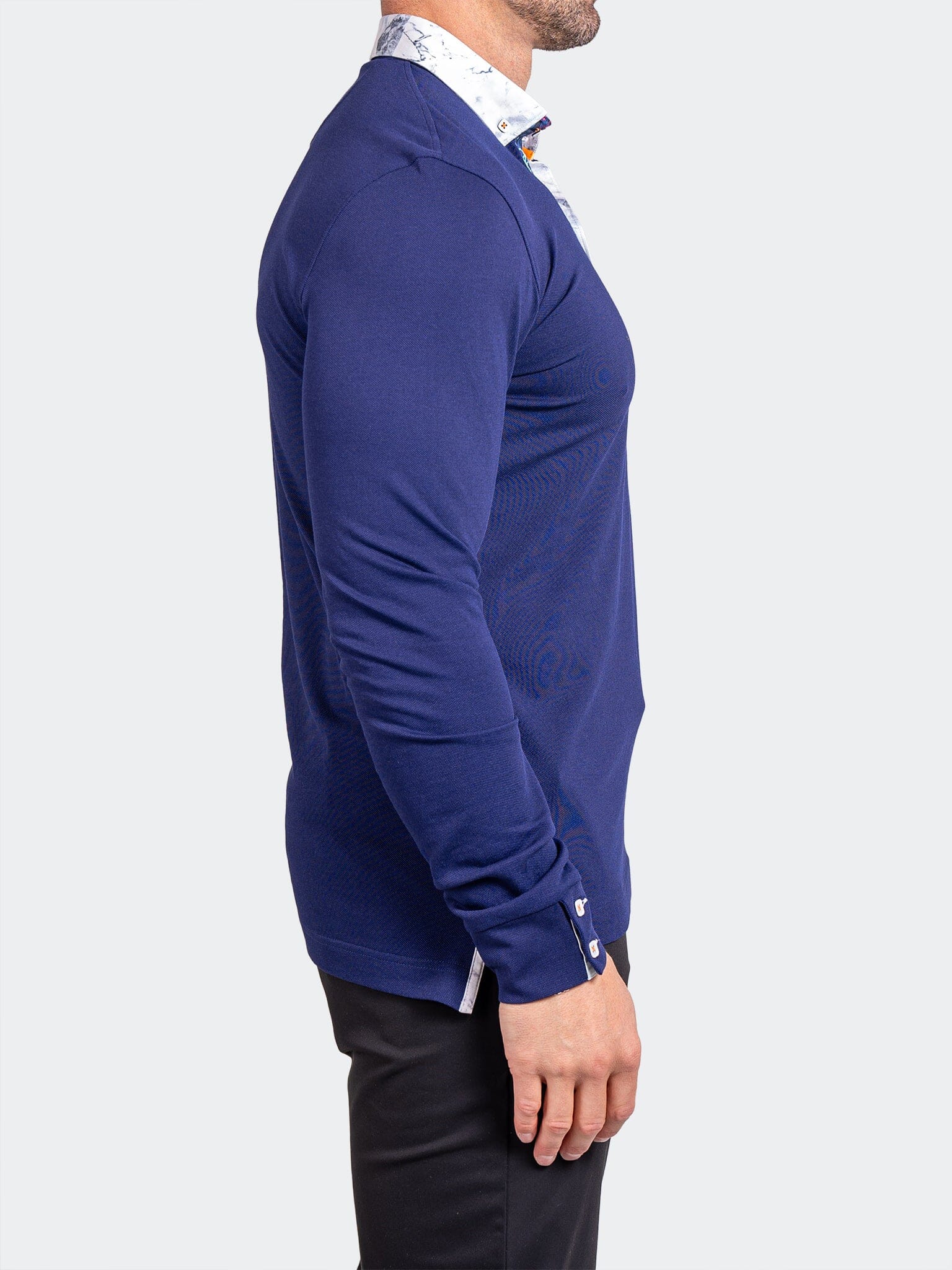Newton Ascension Navy Long Sleeve Polo