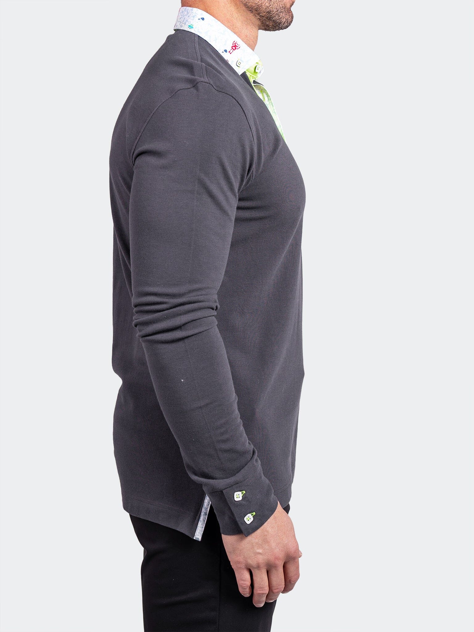 Newton Ascension Grey Long Sleeve Polo
