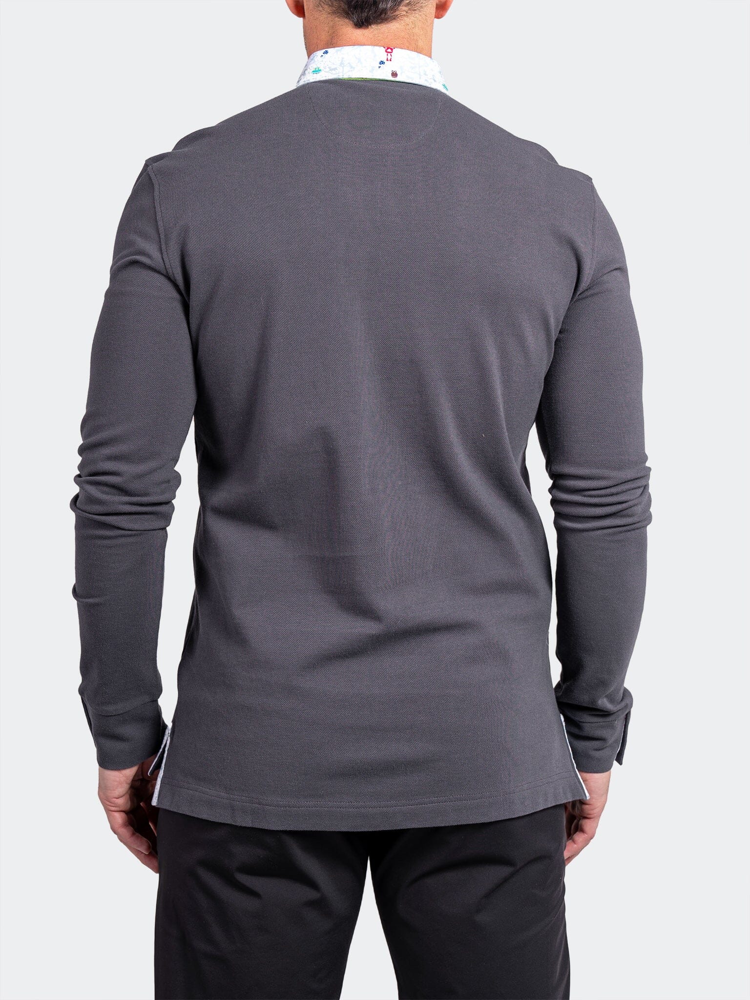 Newton Ascension Grey Long Sleeve Polo
