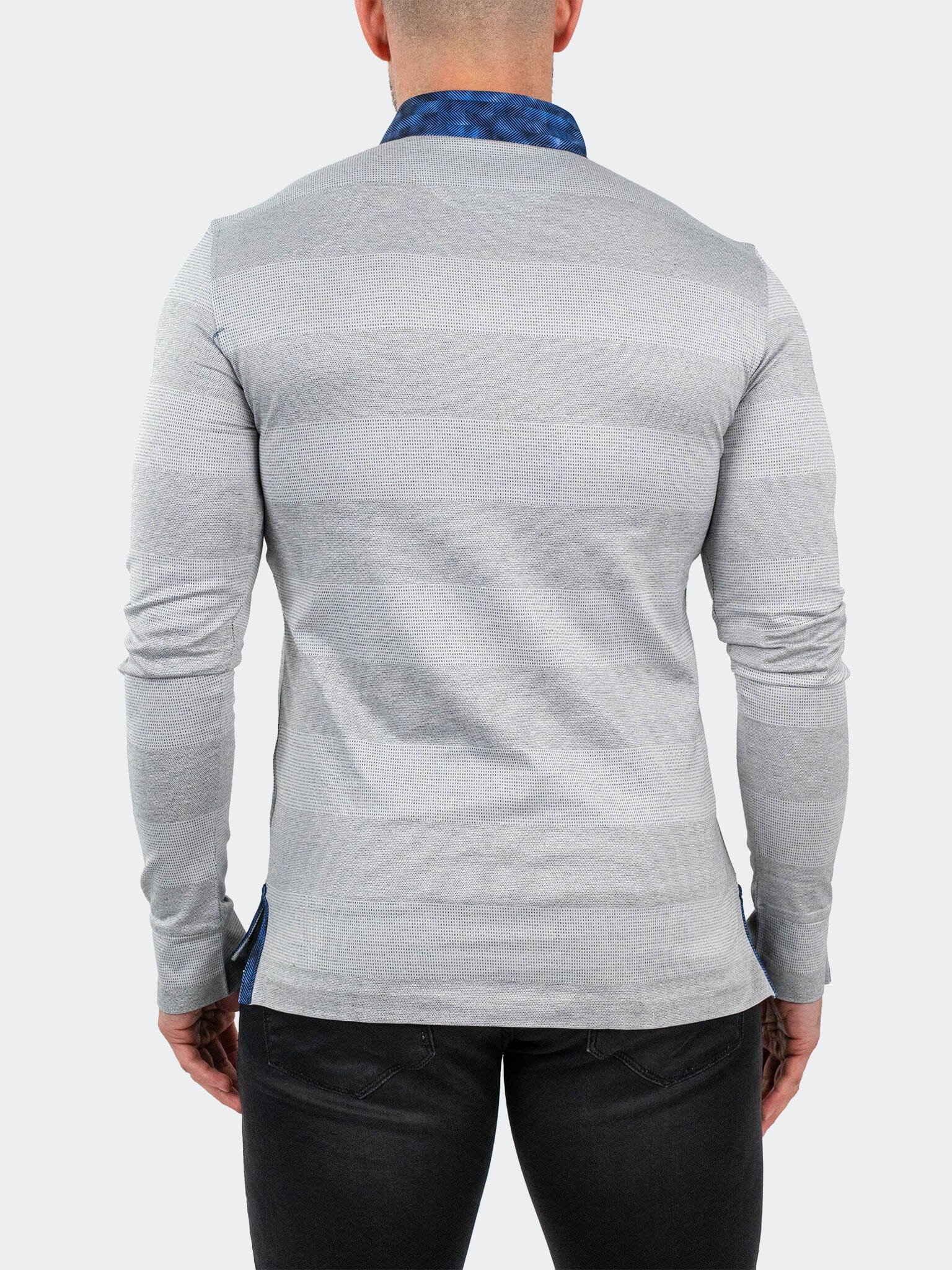 Newton Rustic Grey Long Sleeve Polo