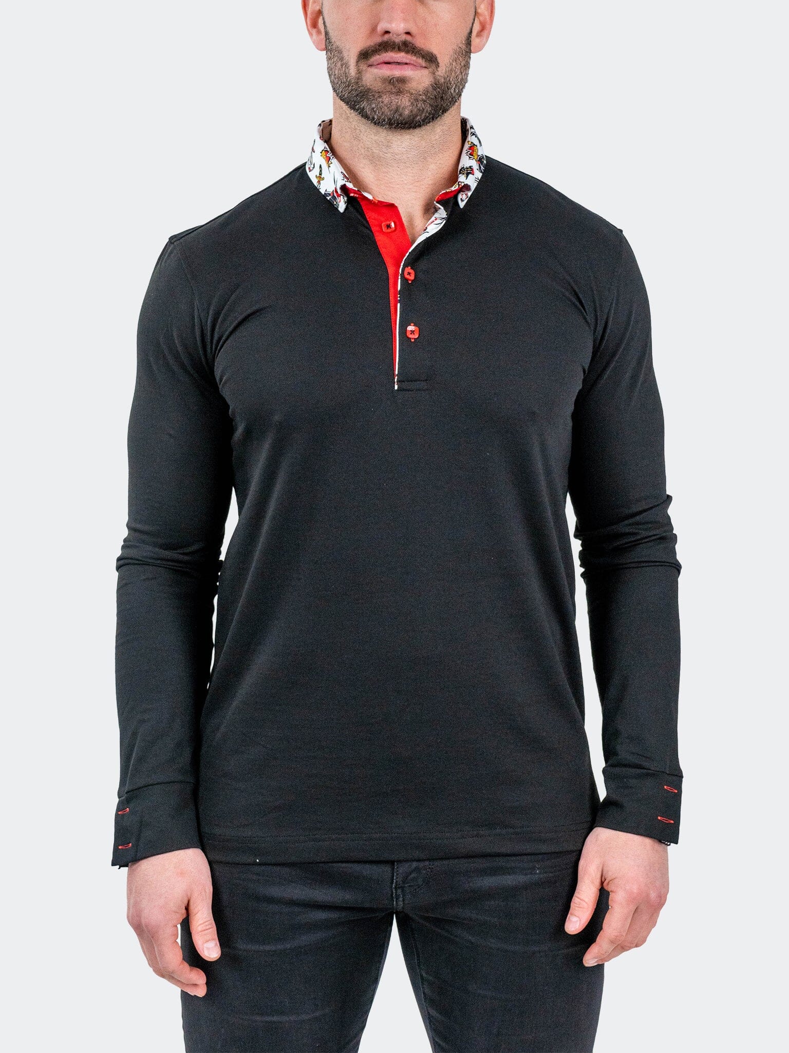 Newton Solid Tattoo Black Polo