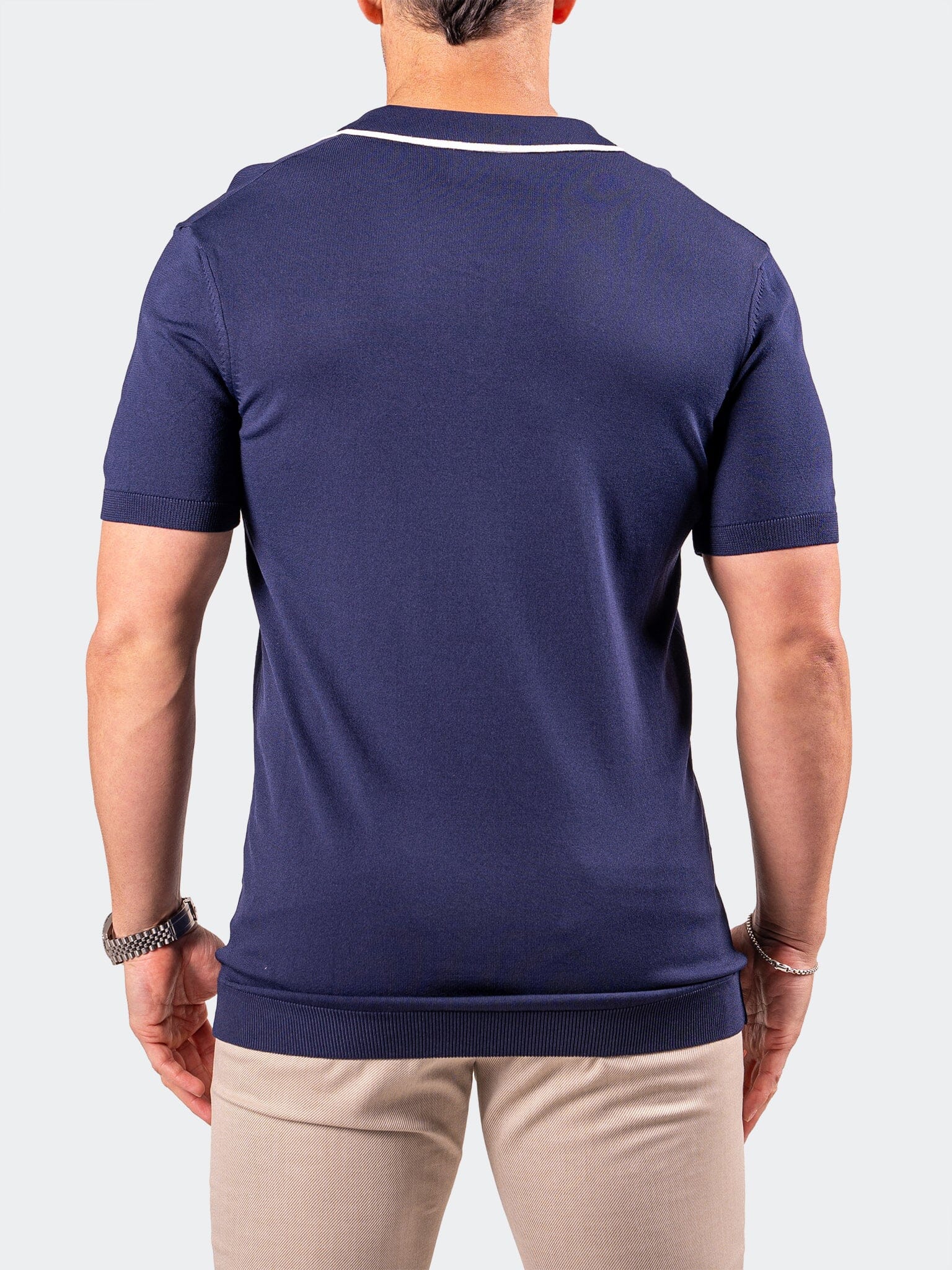 TipBerry Navy Open Collar Polo