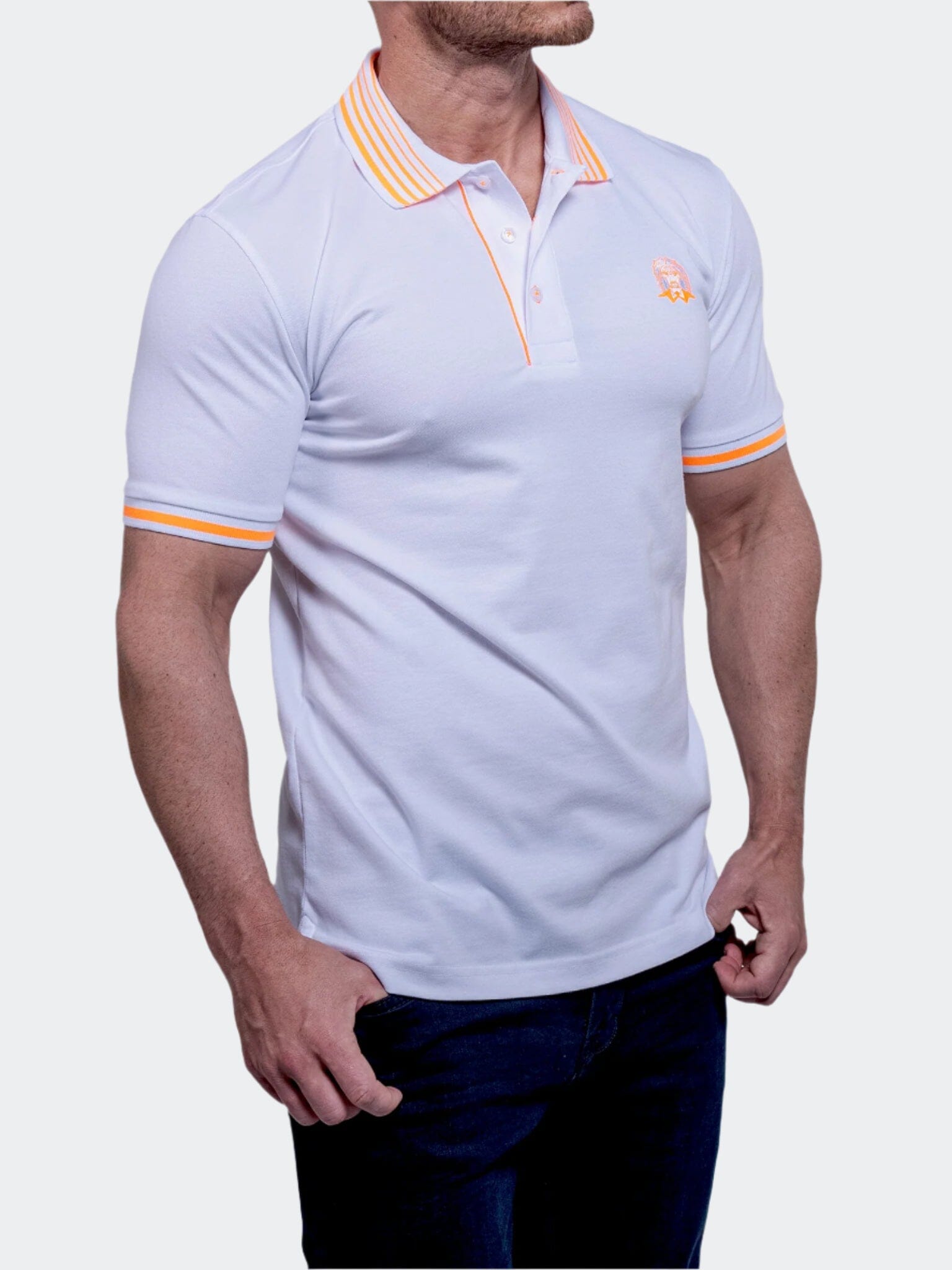 TipLogo White Orange Polo