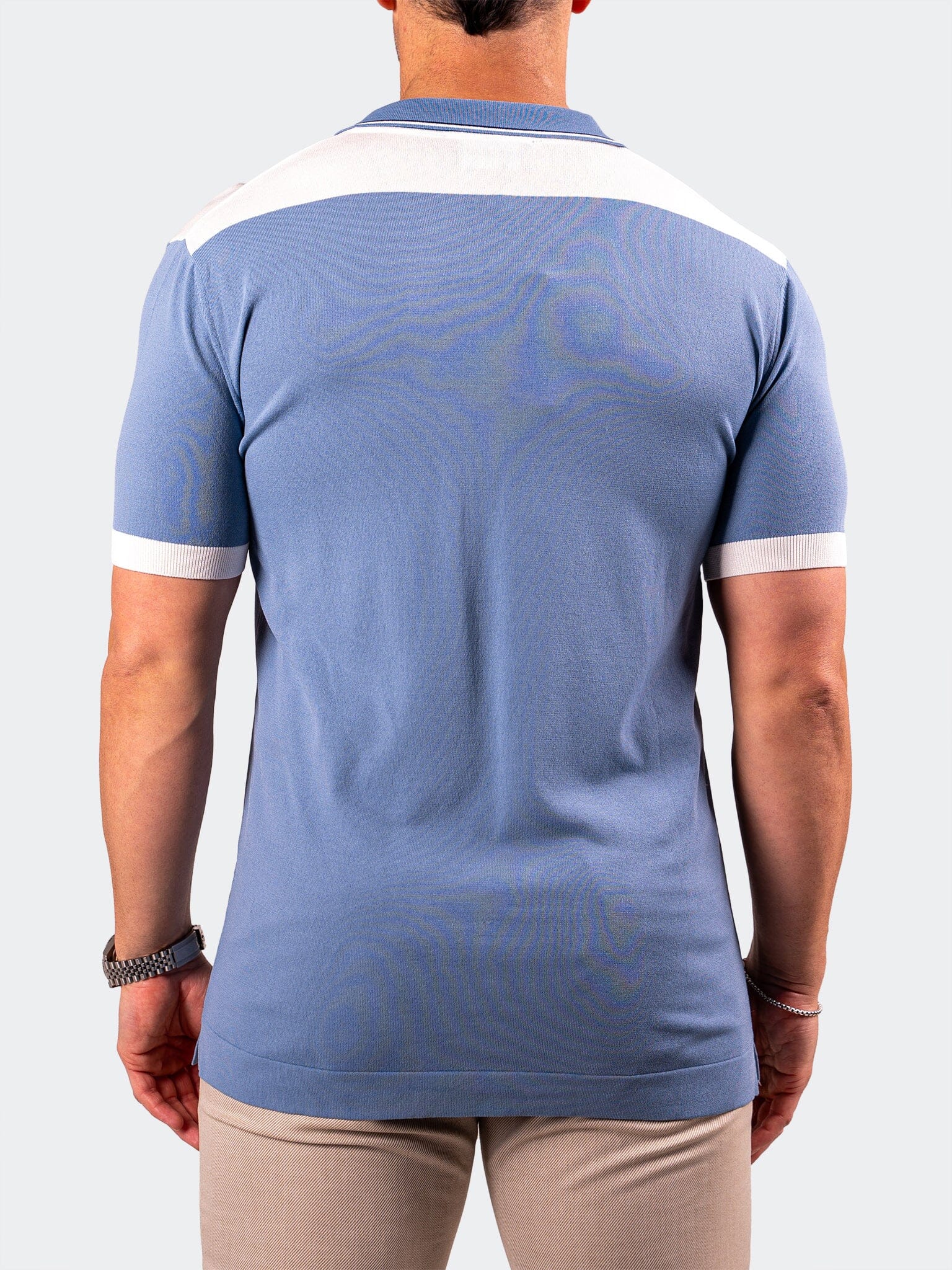 TipSky Blue Knit Polo