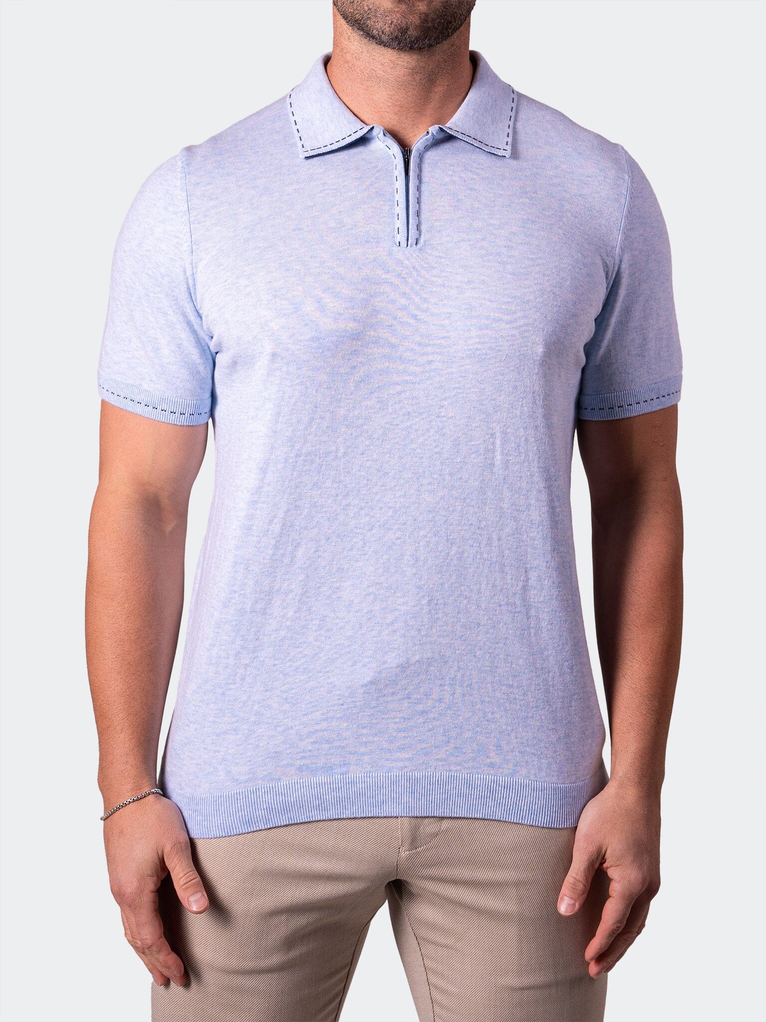 ZipBaby Blue Knit Polo
