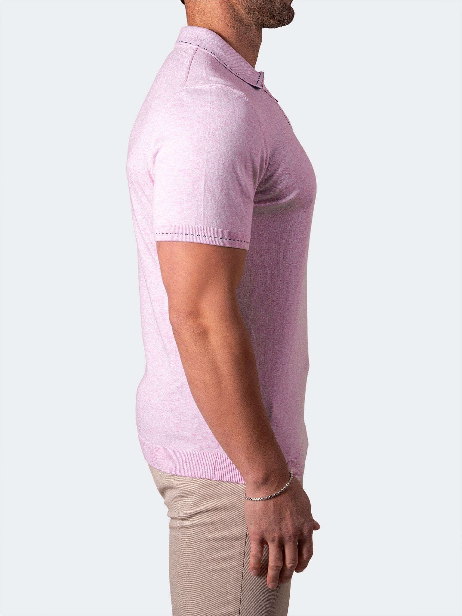 ZipSoft Pink Knit Polo