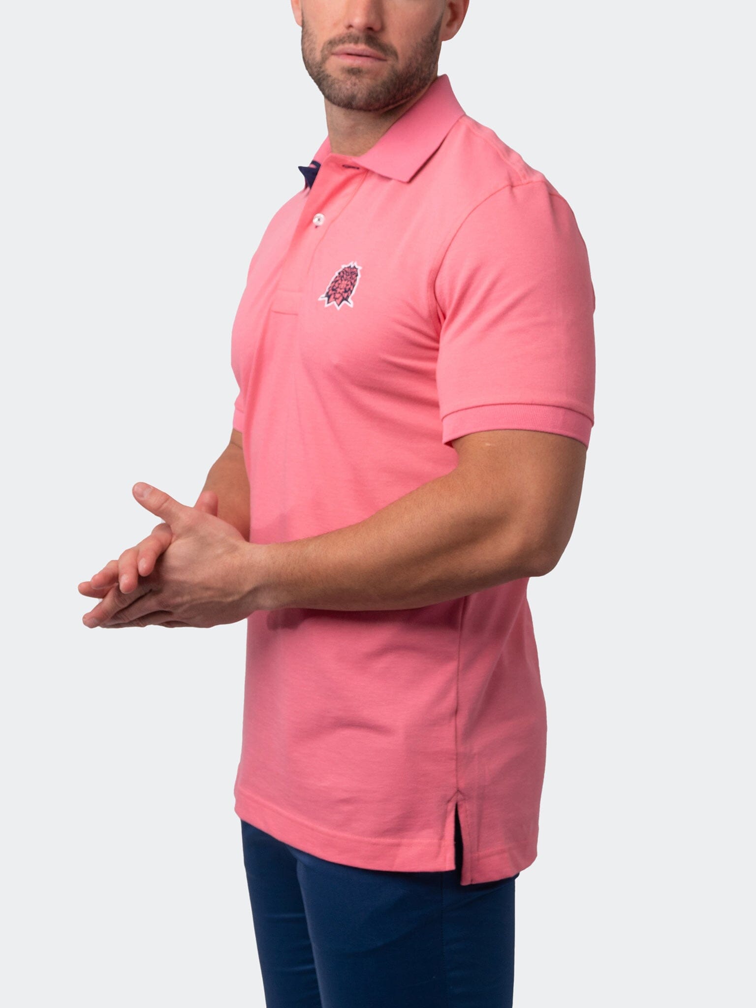 Mozart Solid Tip Pink Polo