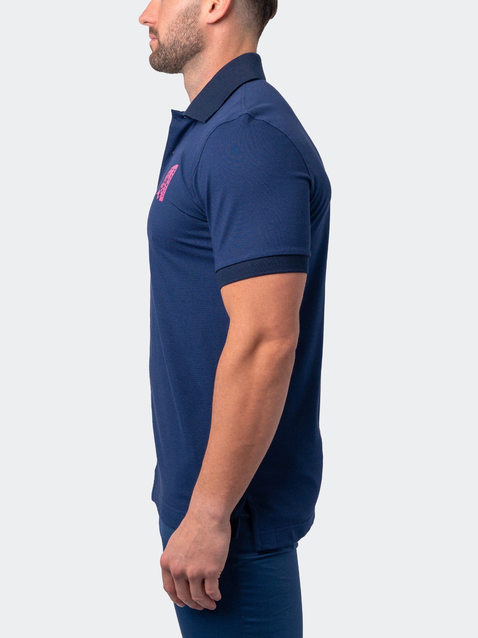 Mozart Split Grey Blue Polo