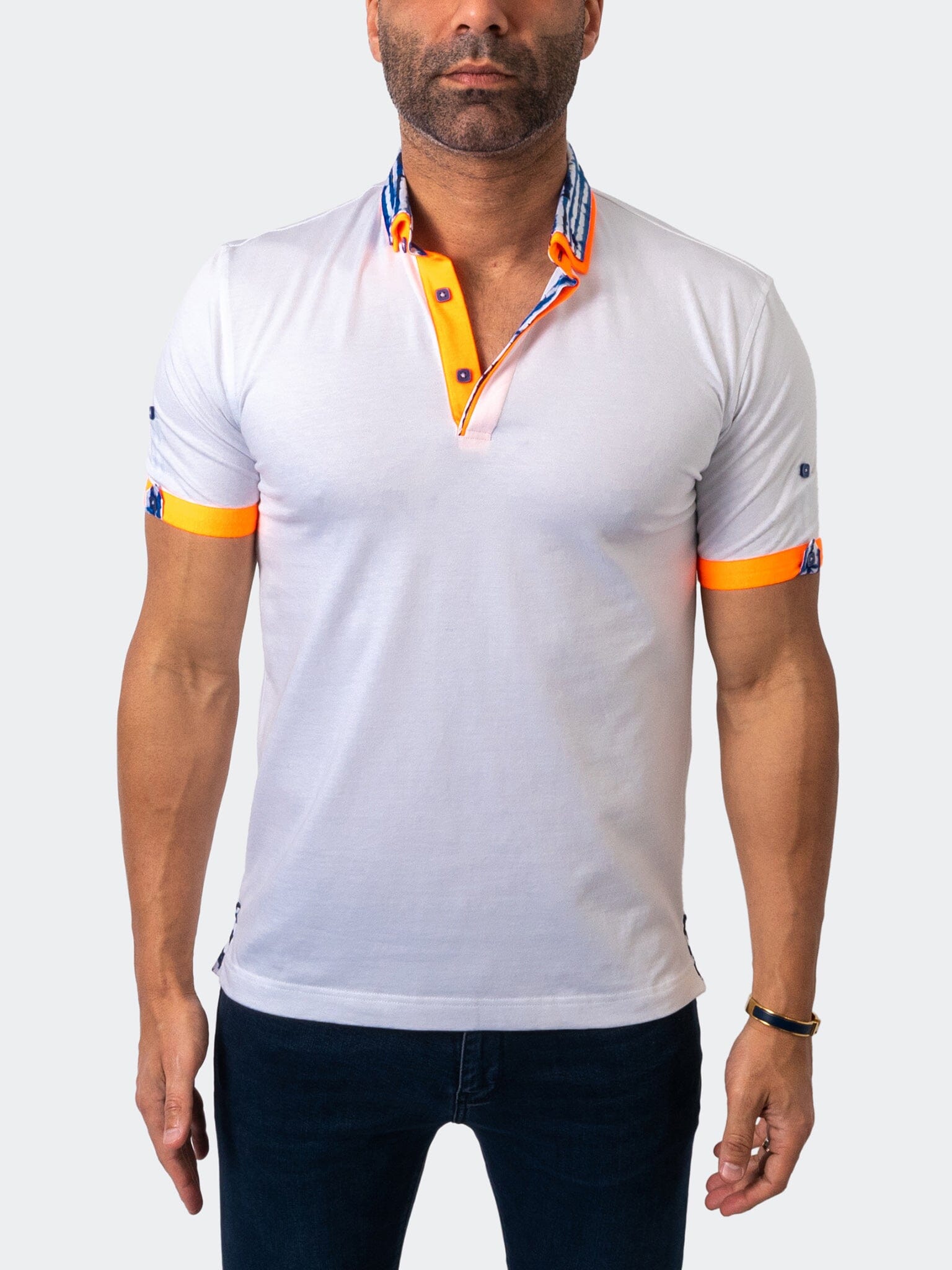 Mozart SolidTie White Polo