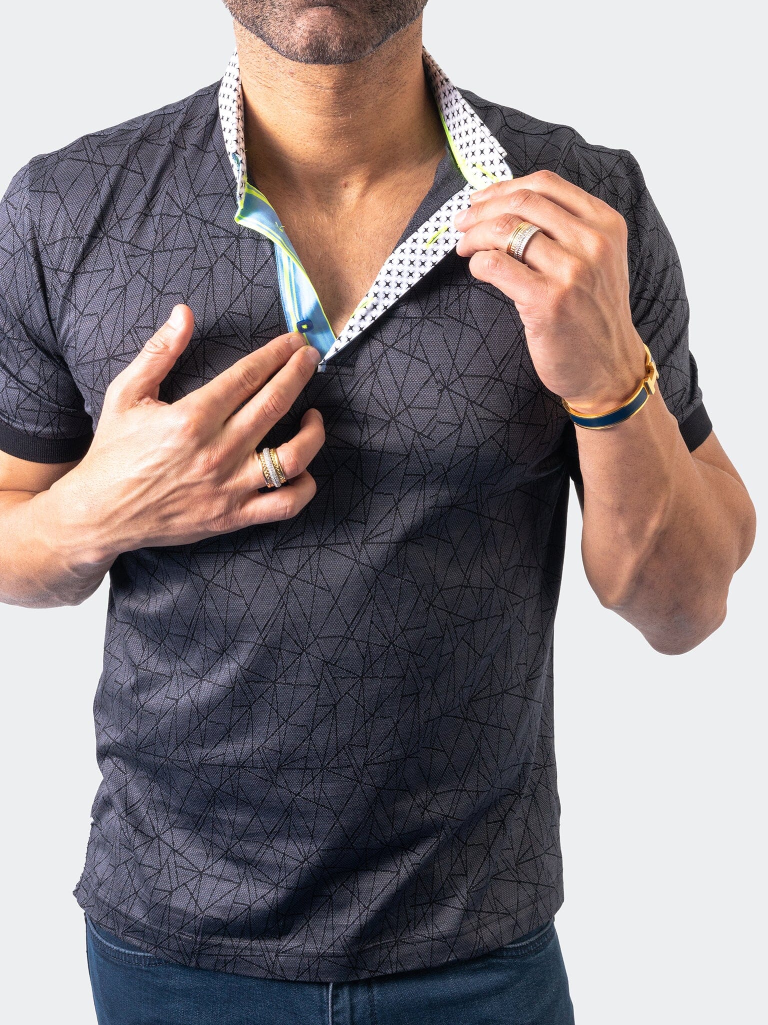 Mozart Triangles Grey Polo