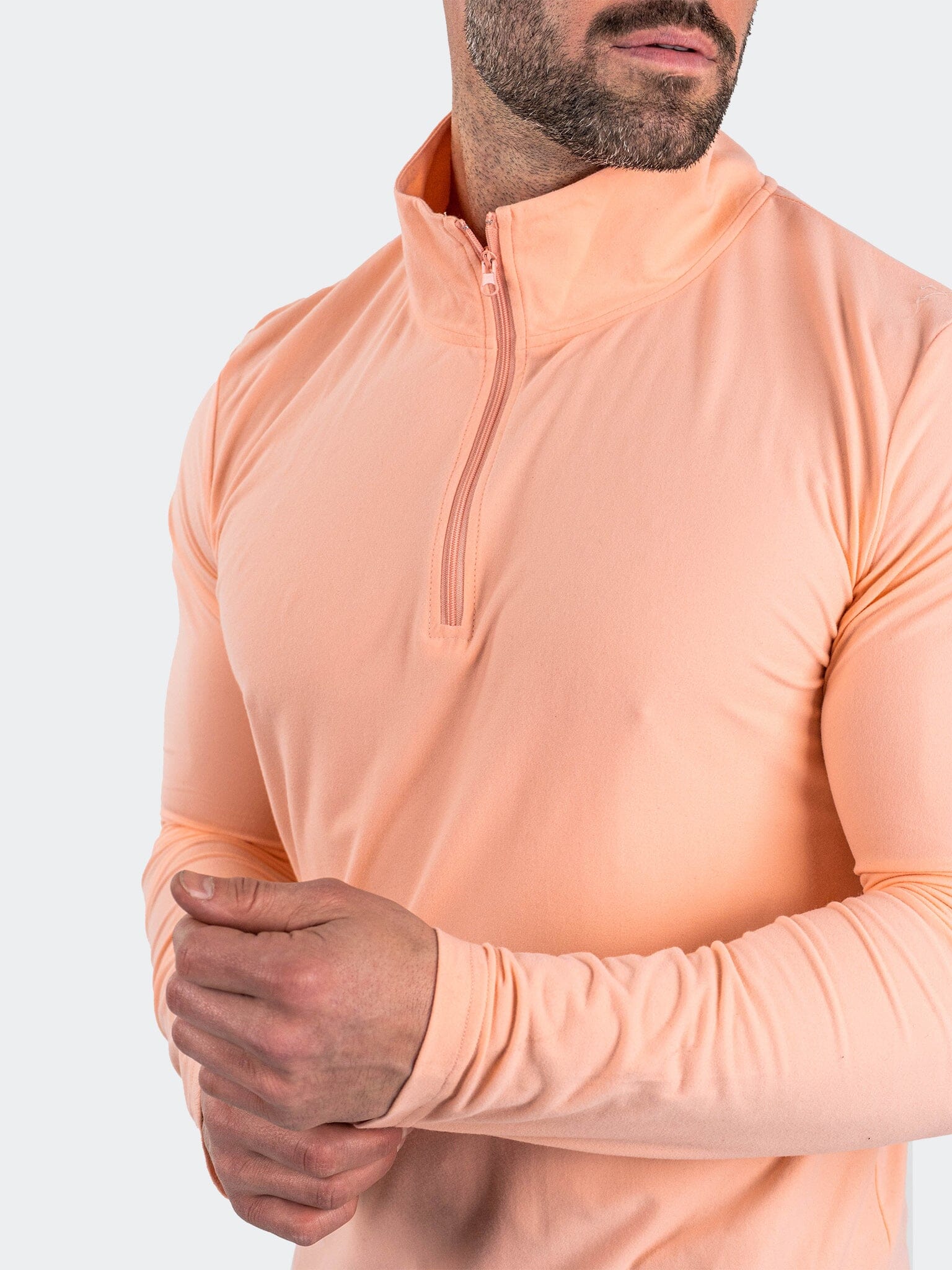 Quarter Zip Peach Pullover