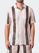 Shirt SS StripesCream White View-1