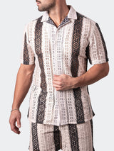 Shirt SS StripesCream White View-3