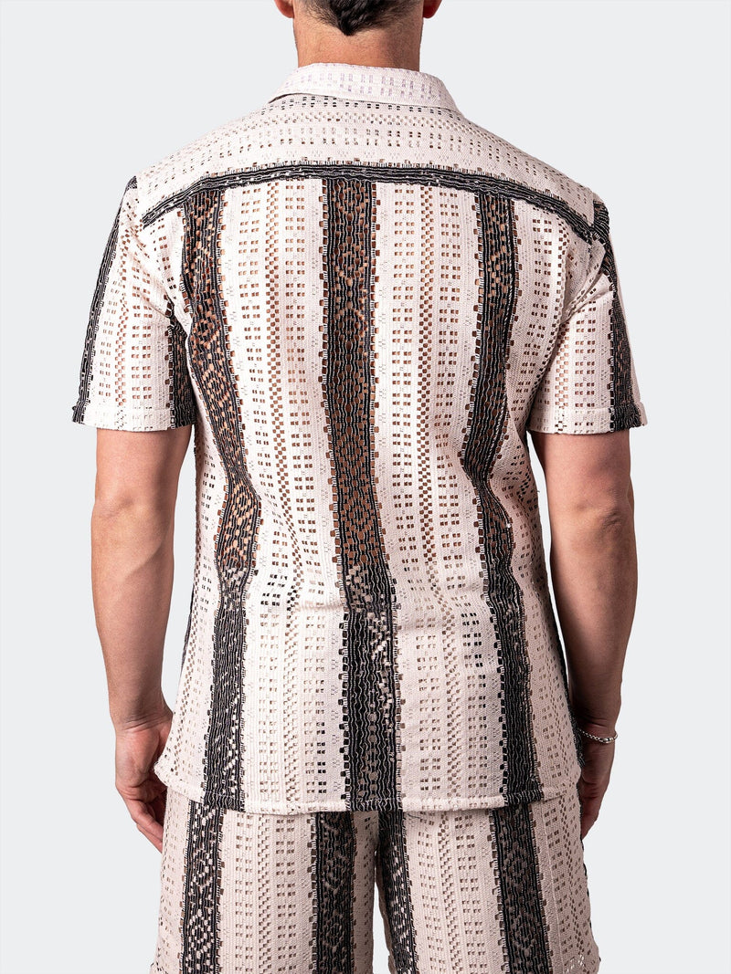 Shirt SS StripesCream White