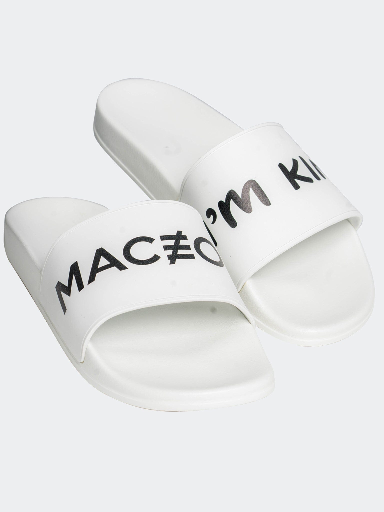 Crown Black Slide Sandals