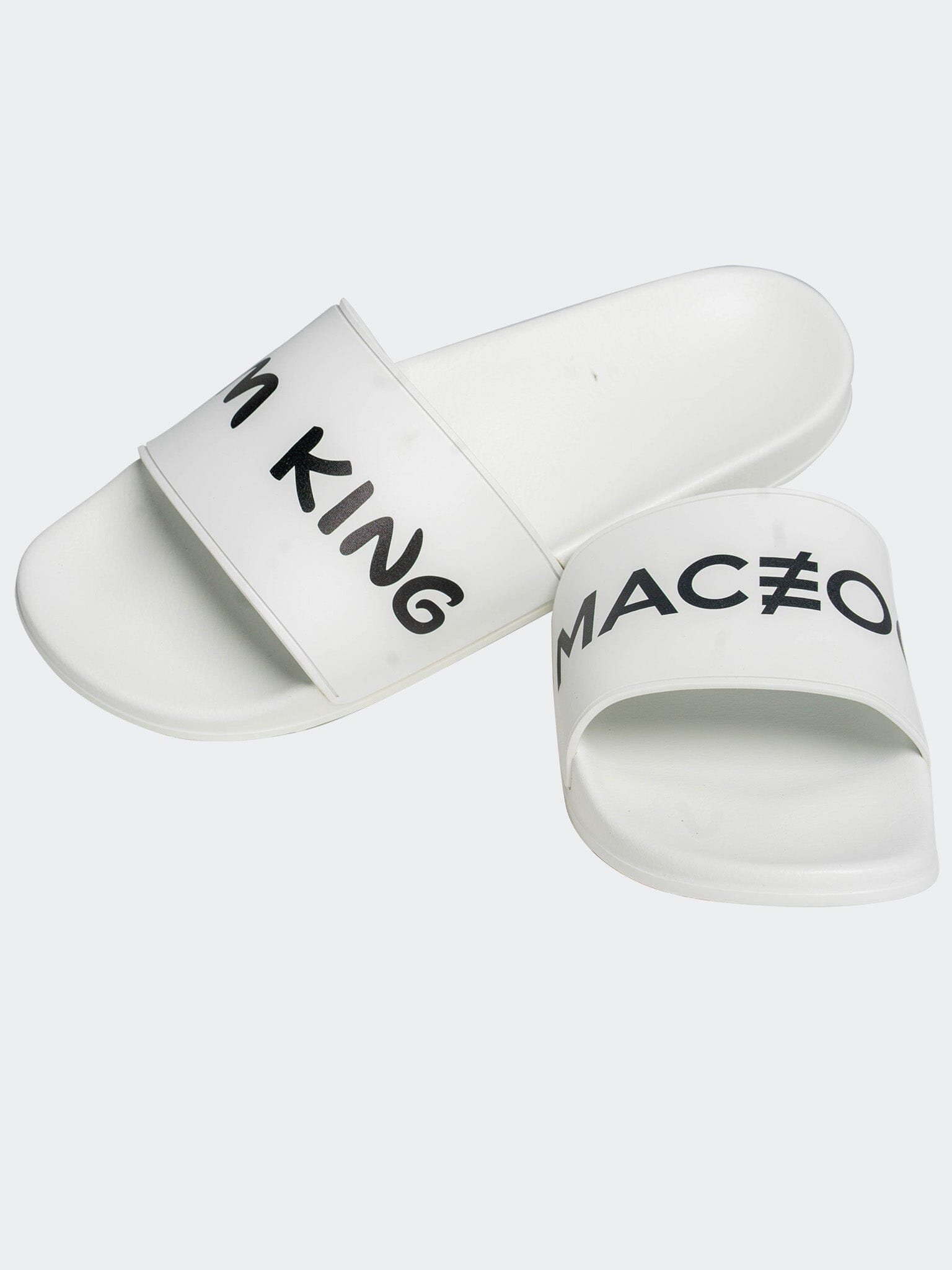 Crown Black Slide Sandals