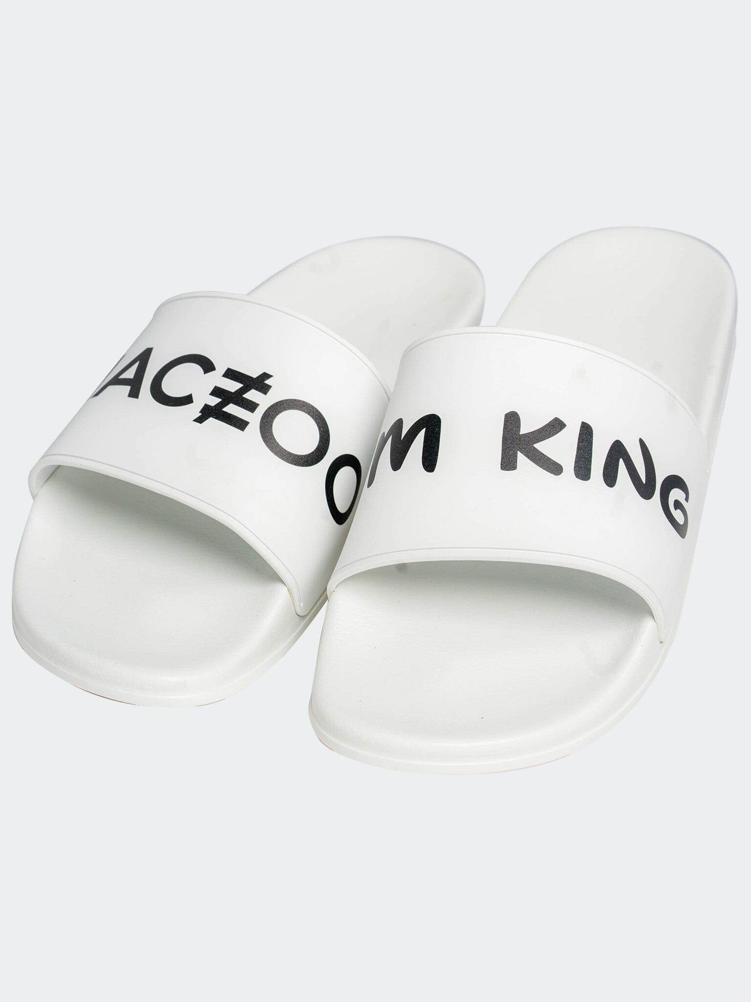 Crown Black Slide Sandals