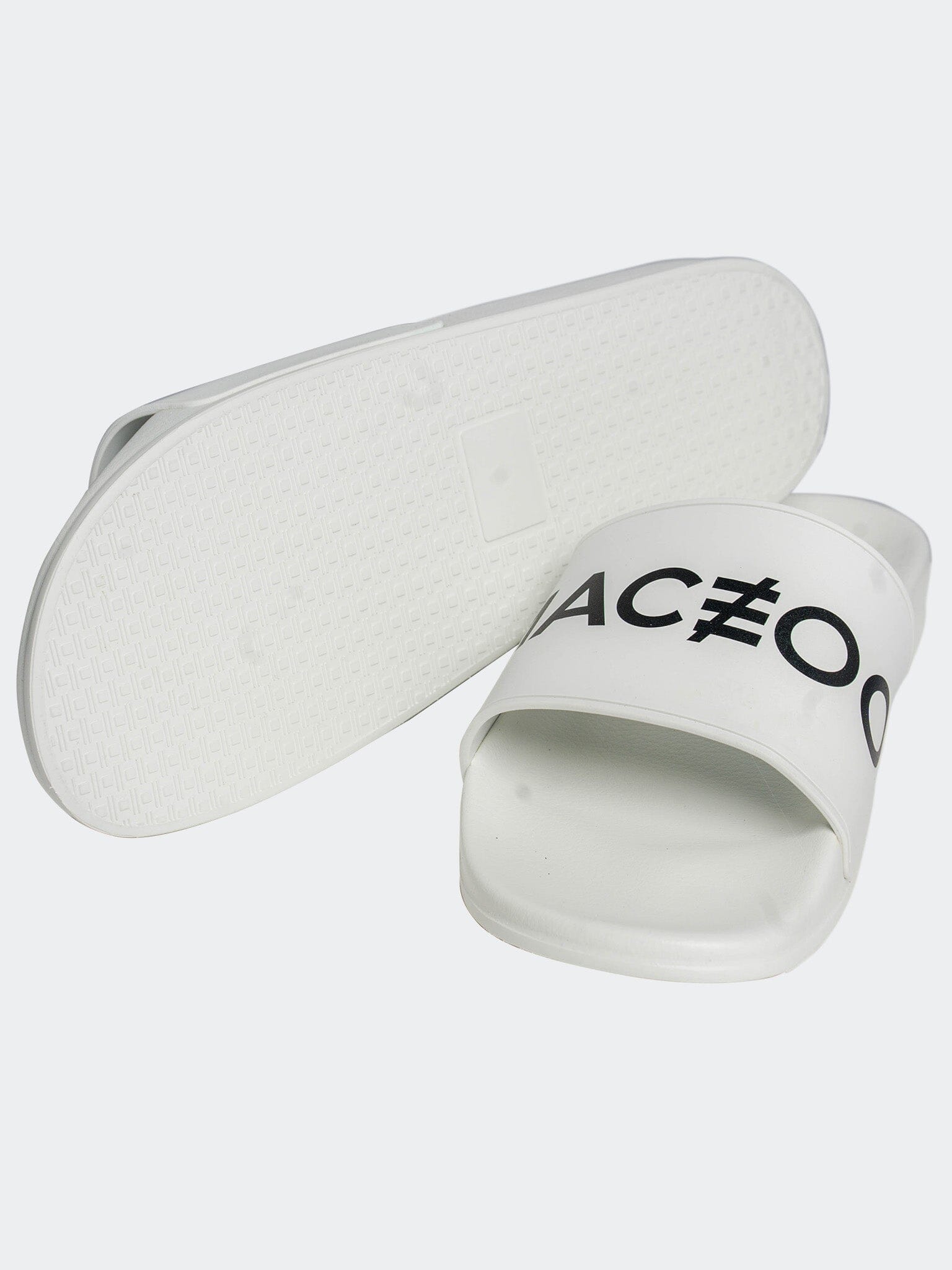 Crown Black Slide Sandals