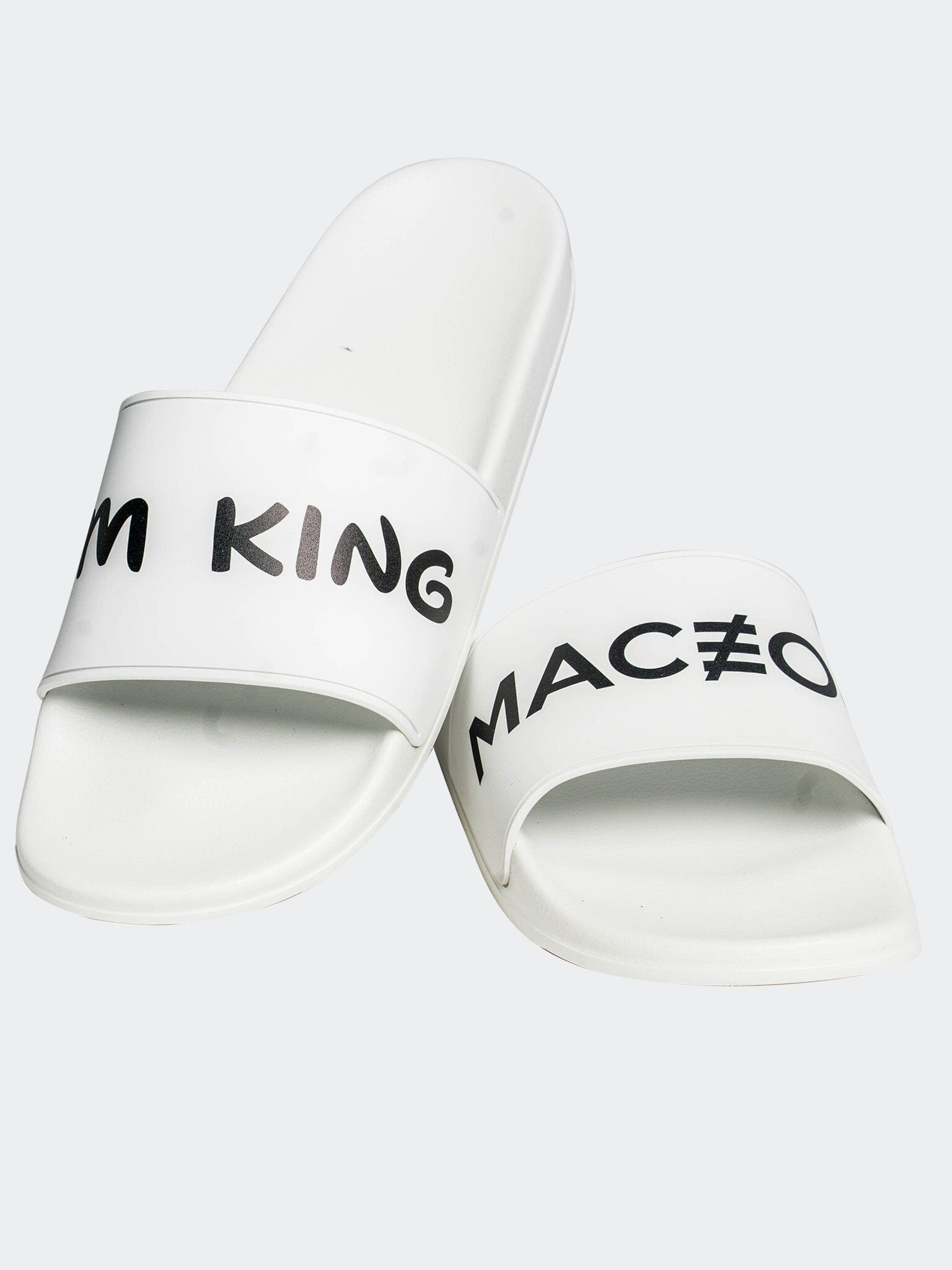 Crown Black Slide Sandals