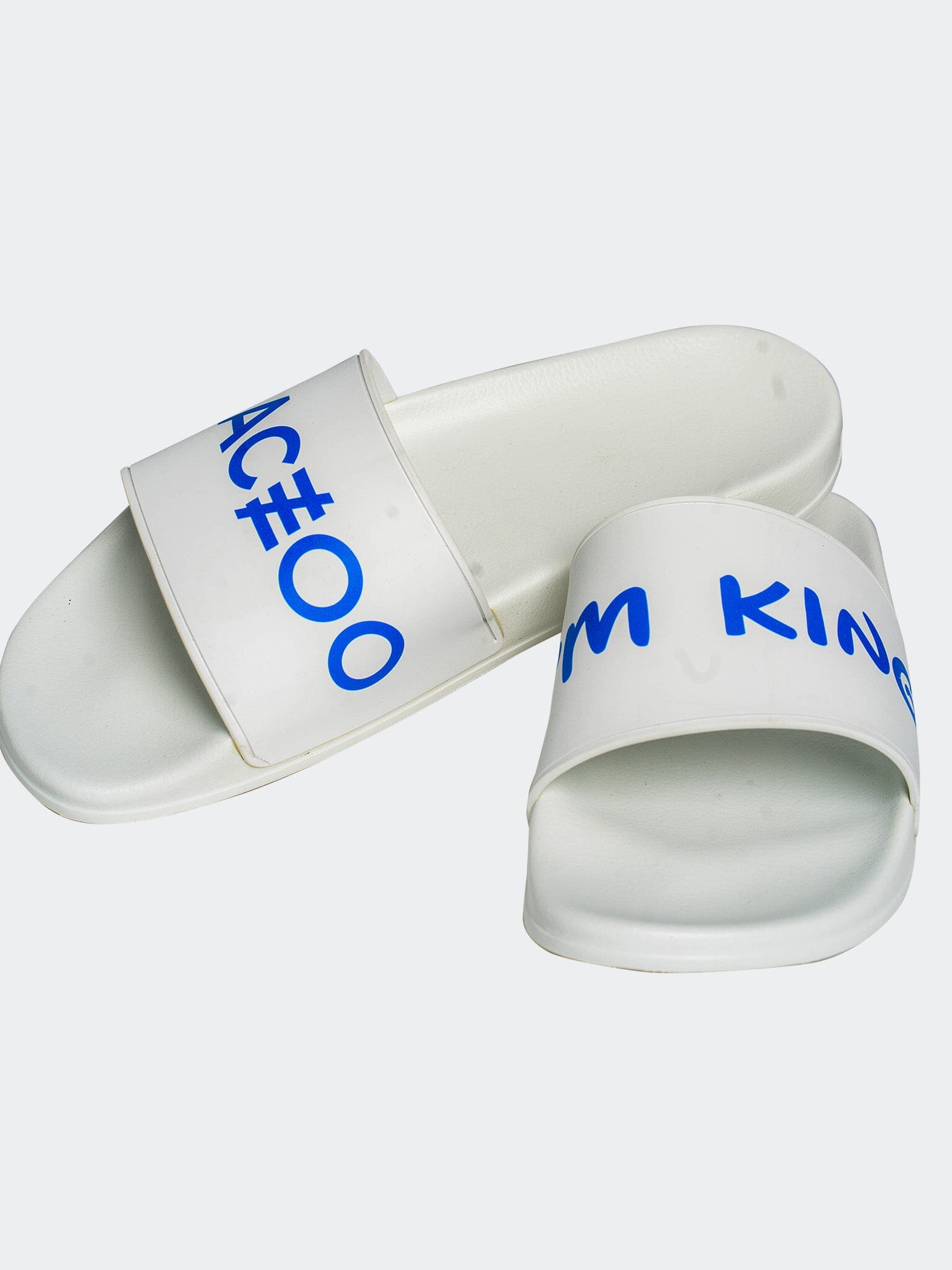 Crown Blue Slide Sandals